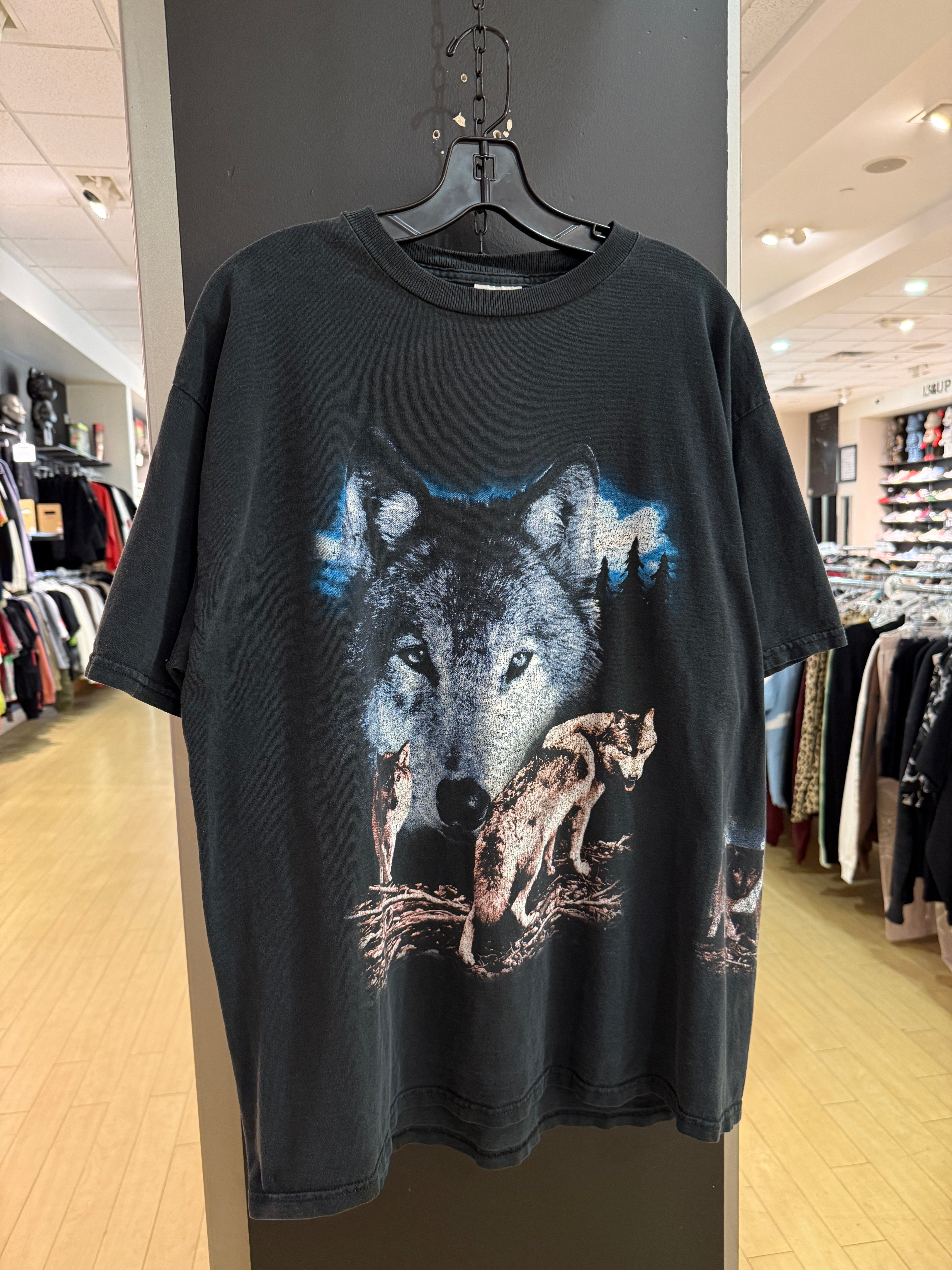 90s All Over Print Wolf TNT Tee Size XL