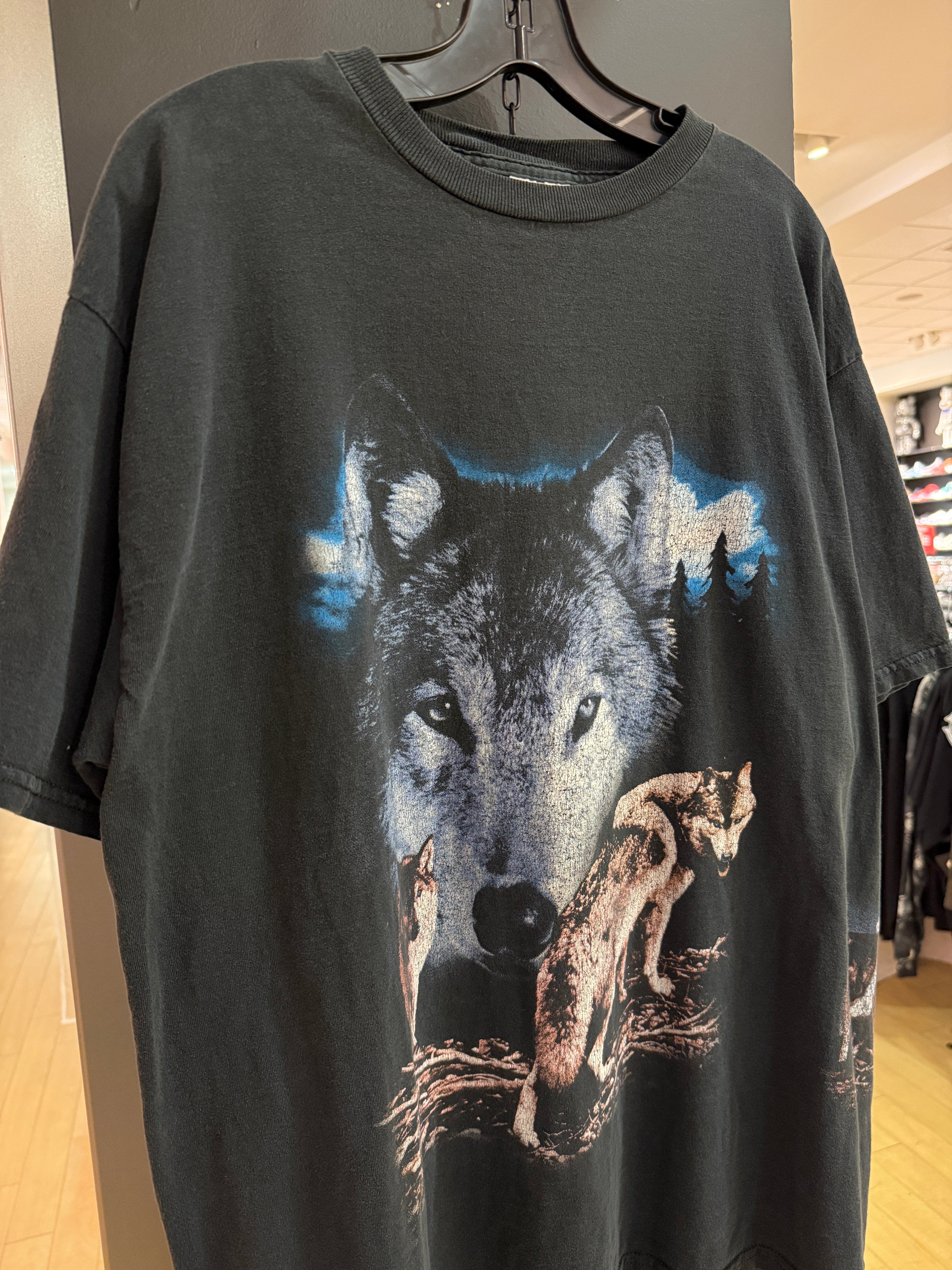 90s All Over Print Wolf TNT Tee Size XL