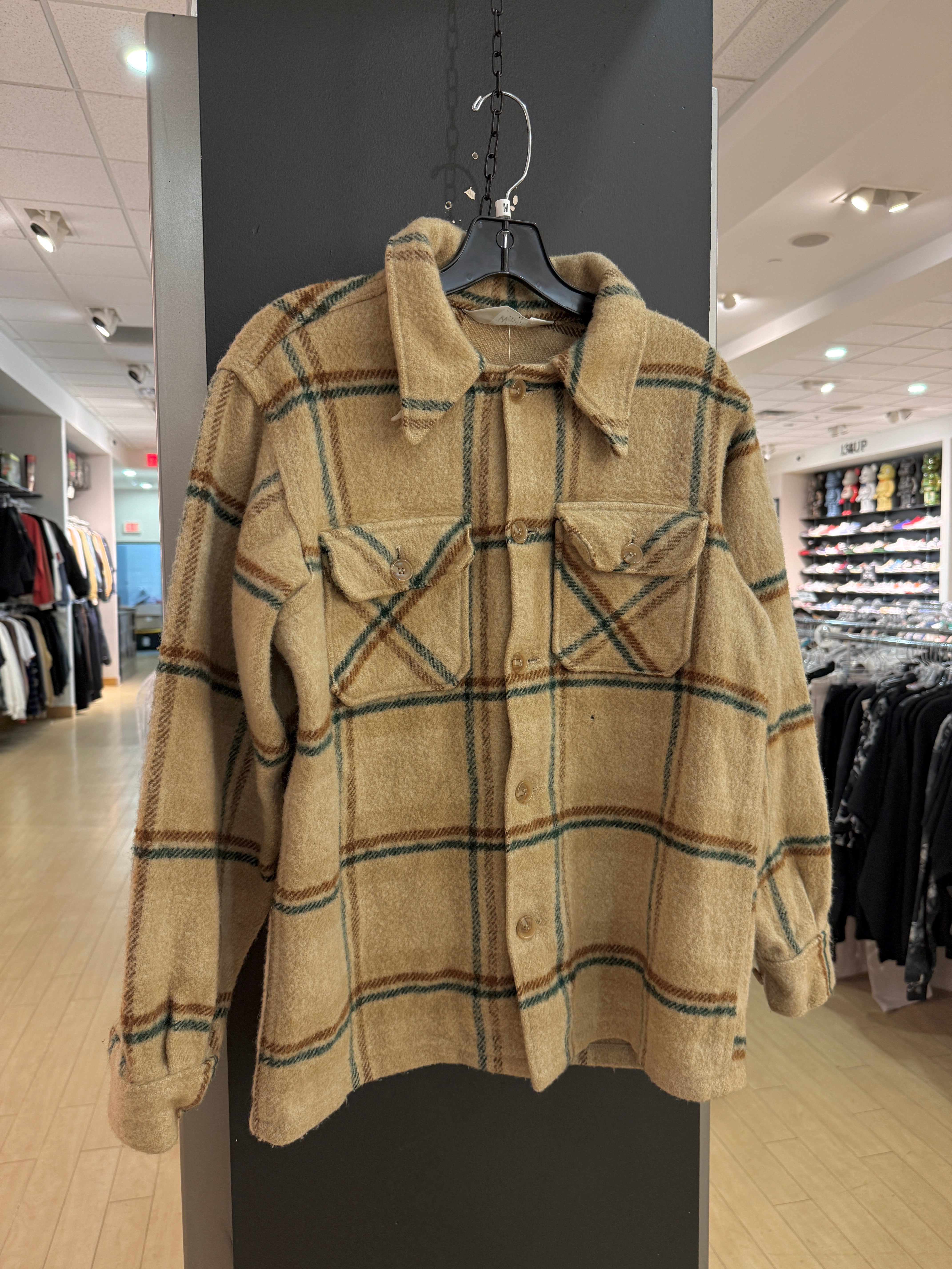 80s Woolrich Earth Tone Wool Shacket Size M