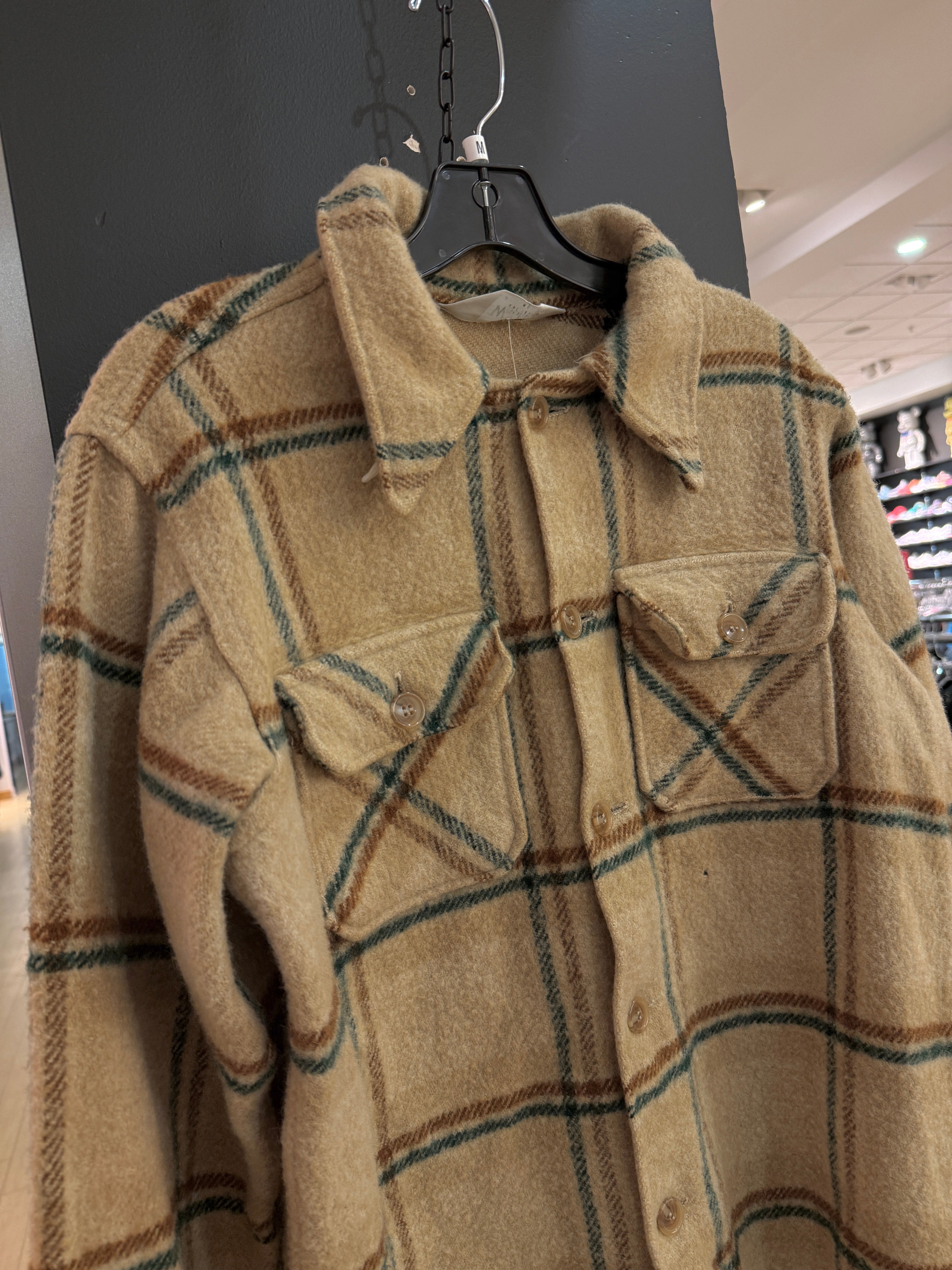 80s Woolrich Earth Tone Wool Shacket Size M