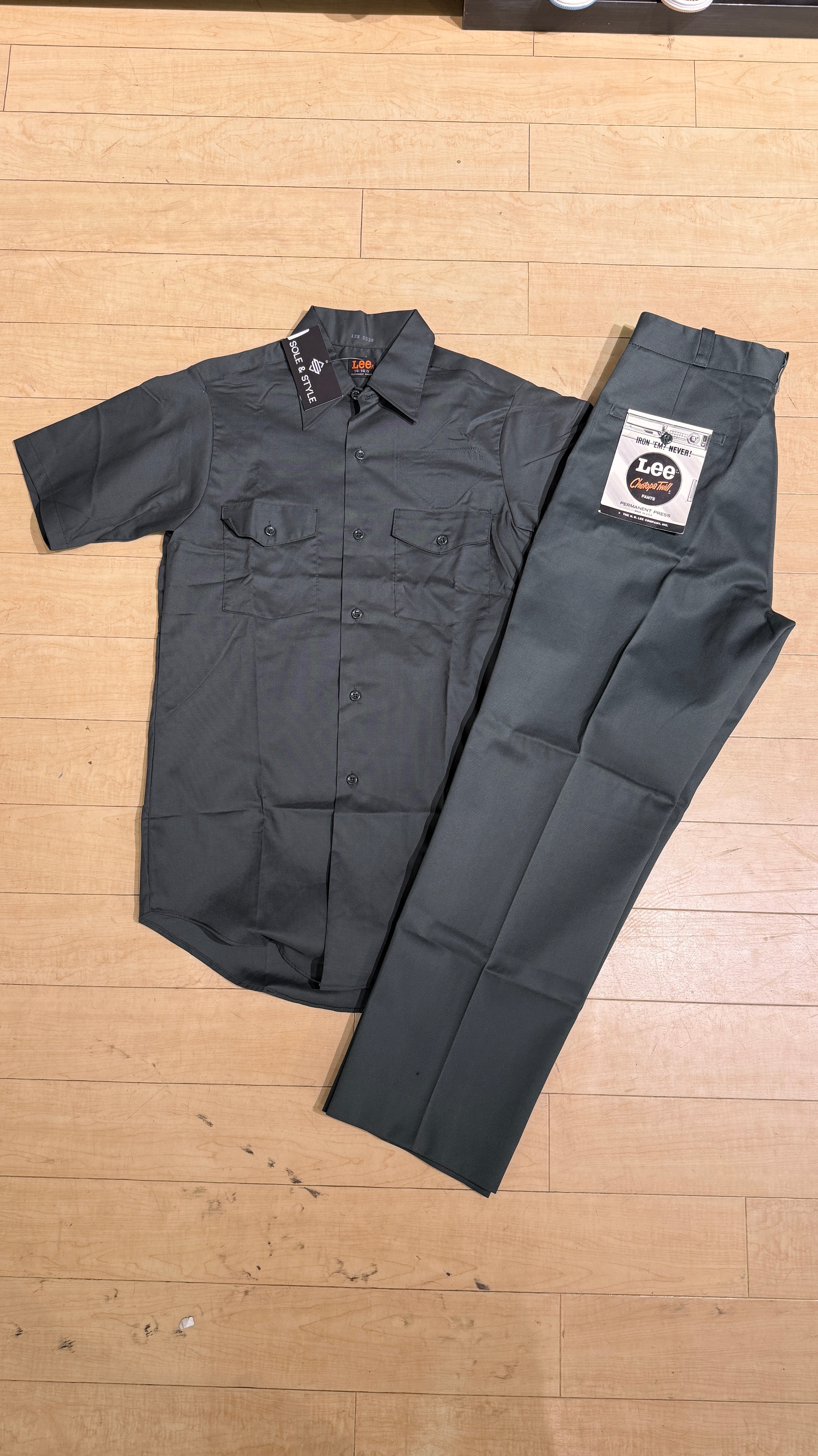 70s Lee Chetopa Twill Mechanic Suit Dark Green Sz Small / 32x29