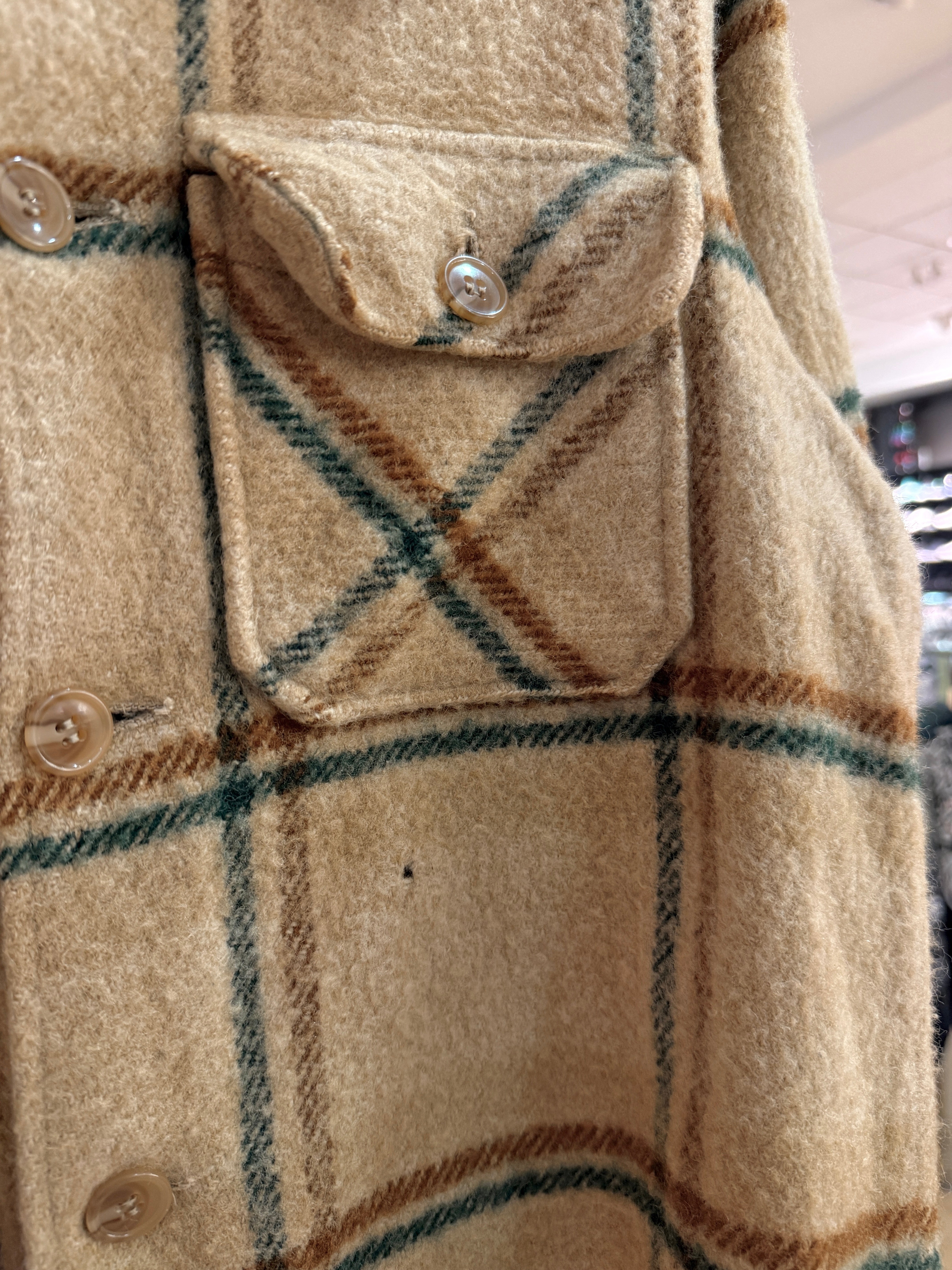 80s Woolrich Earth Tone Wool Shacket Size M