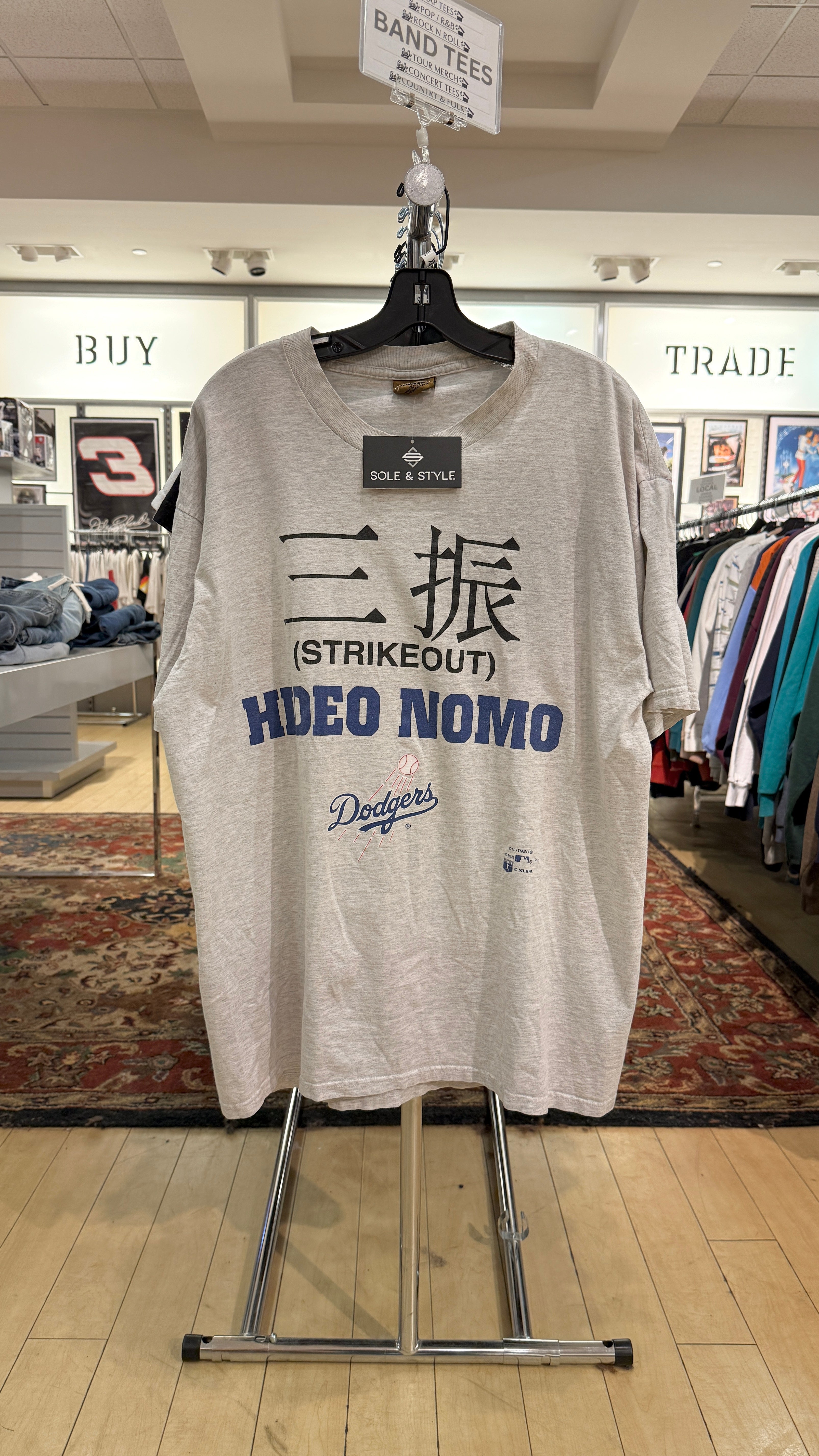 1995 Hideo Nomo Dodgers Japanese Strikeout Tee Sz XL