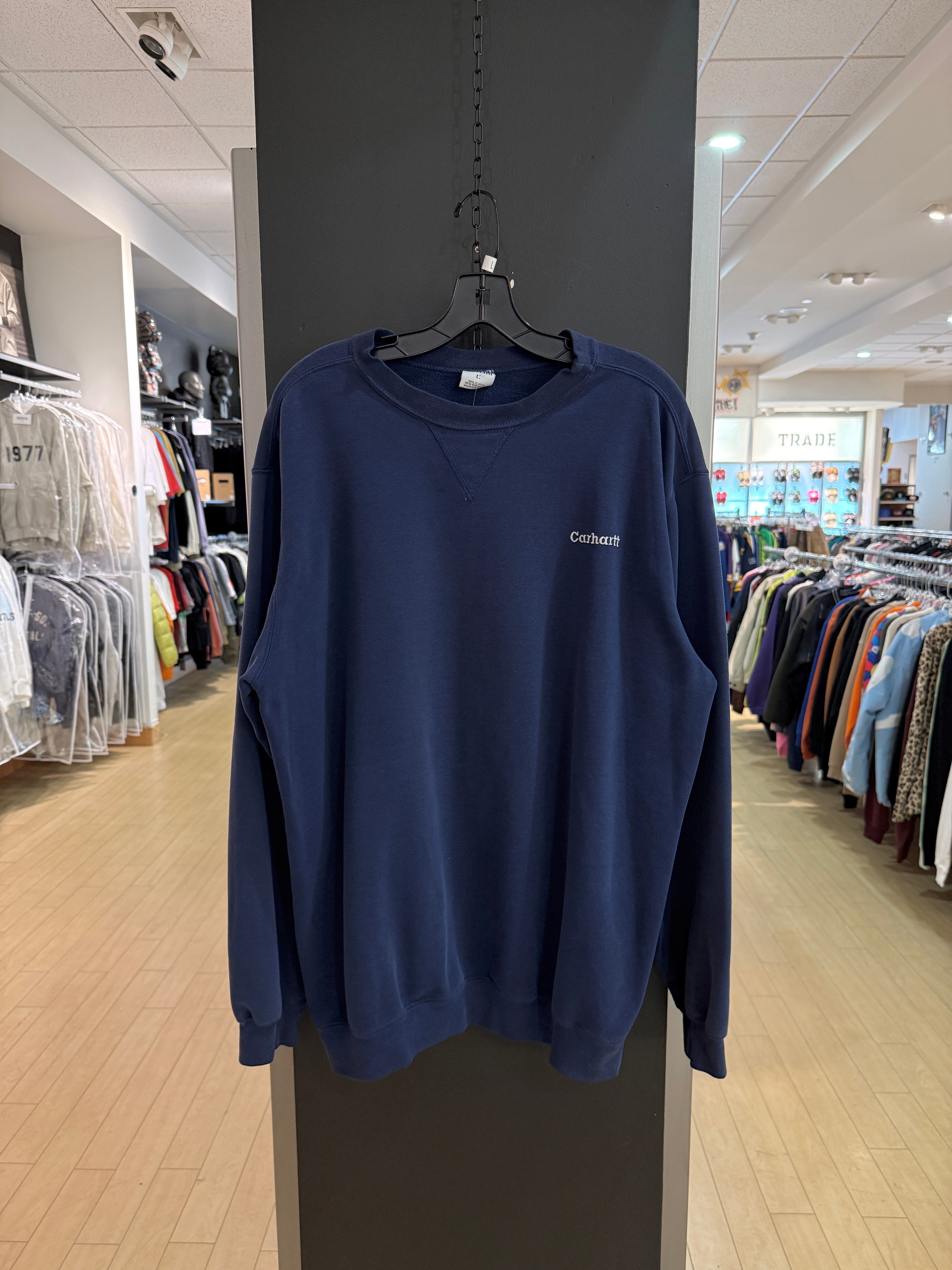 Y2K Carhartt Navy Blue Crewneck Size L