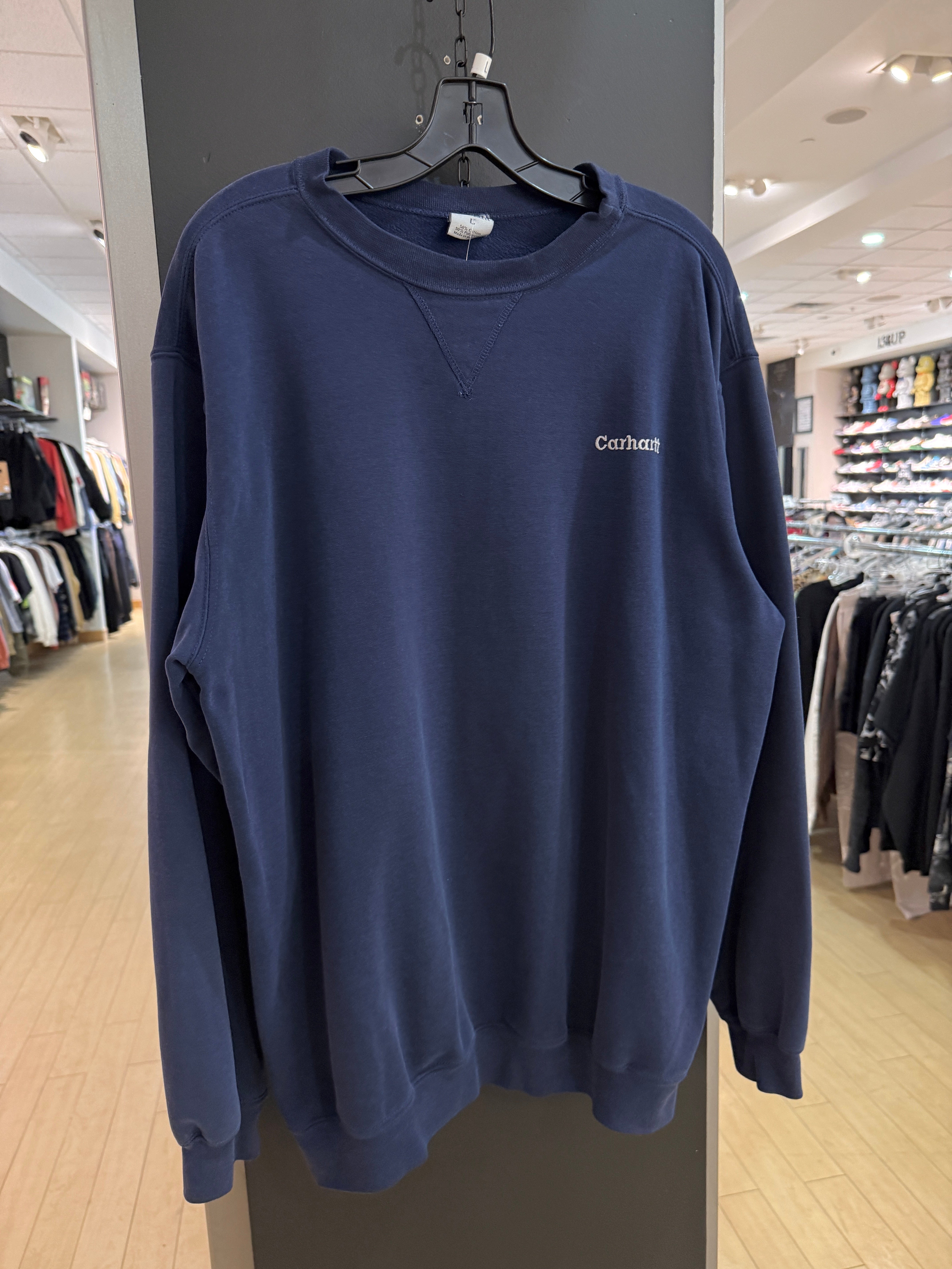 Y2K Carhartt Navy Blue Crewneck Size L