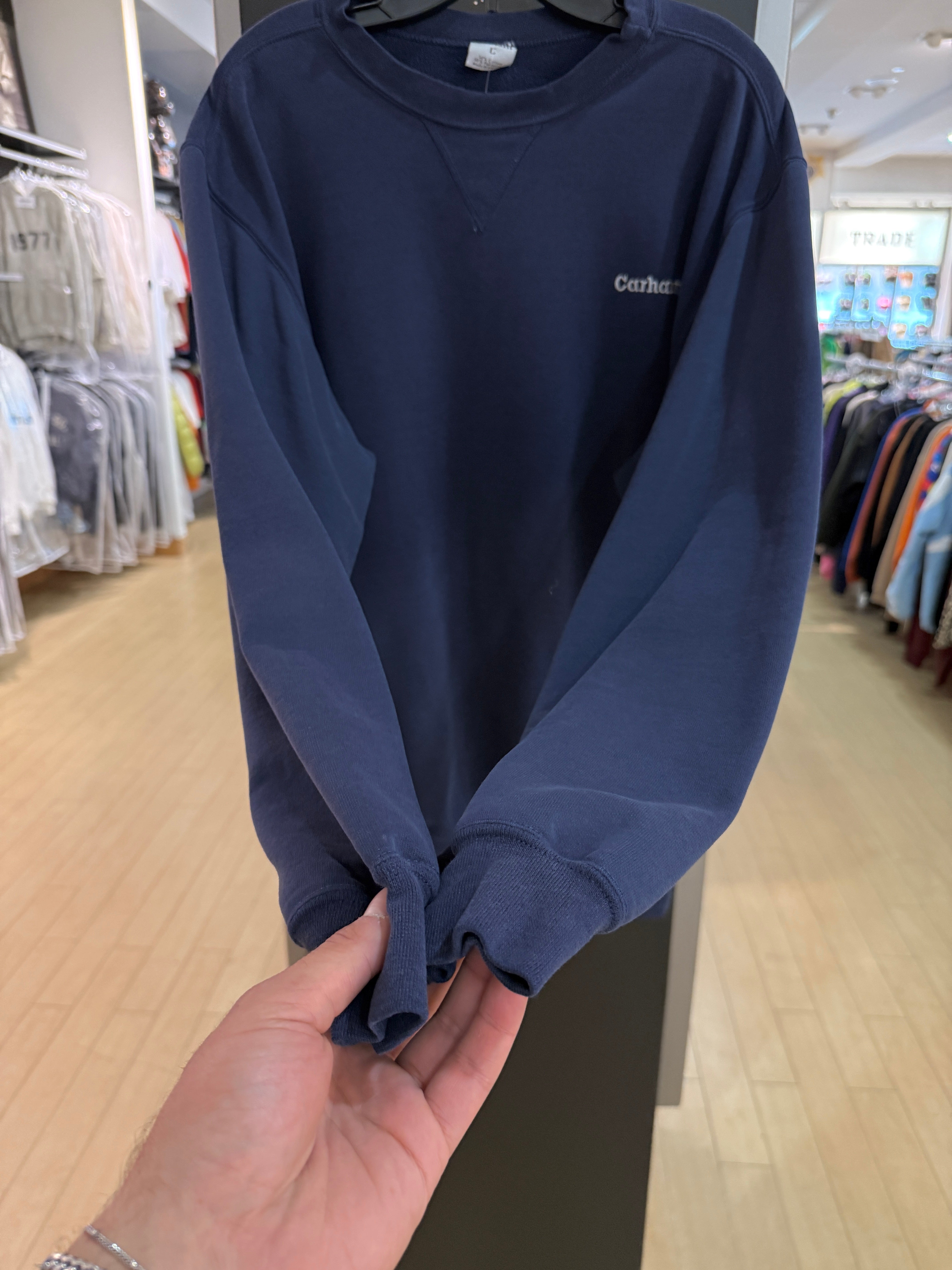 Y2K Carhartt Navy Blue Crewneck Size L