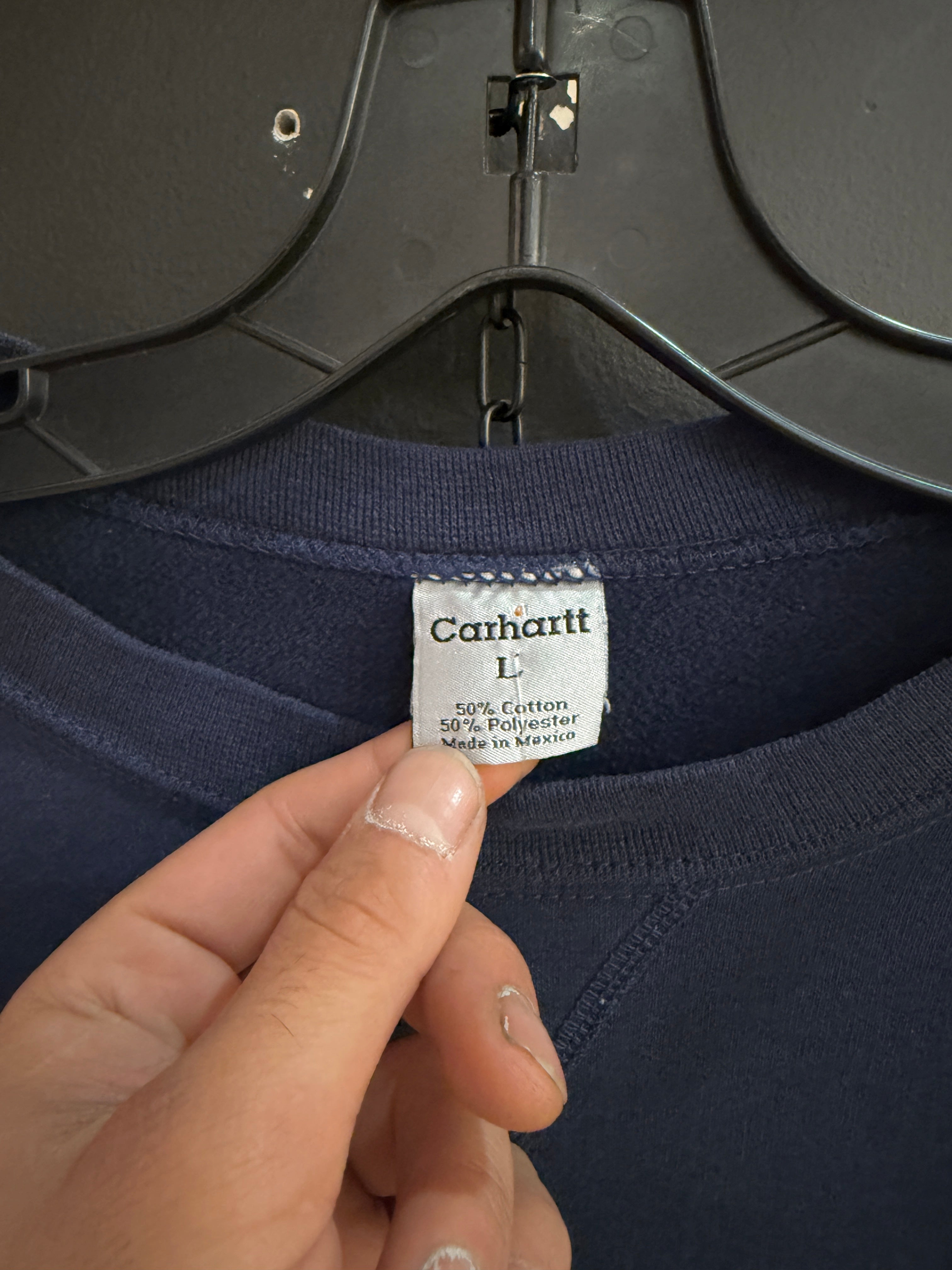 Y2K Carhartt Navy Blue Crewneck Size L
