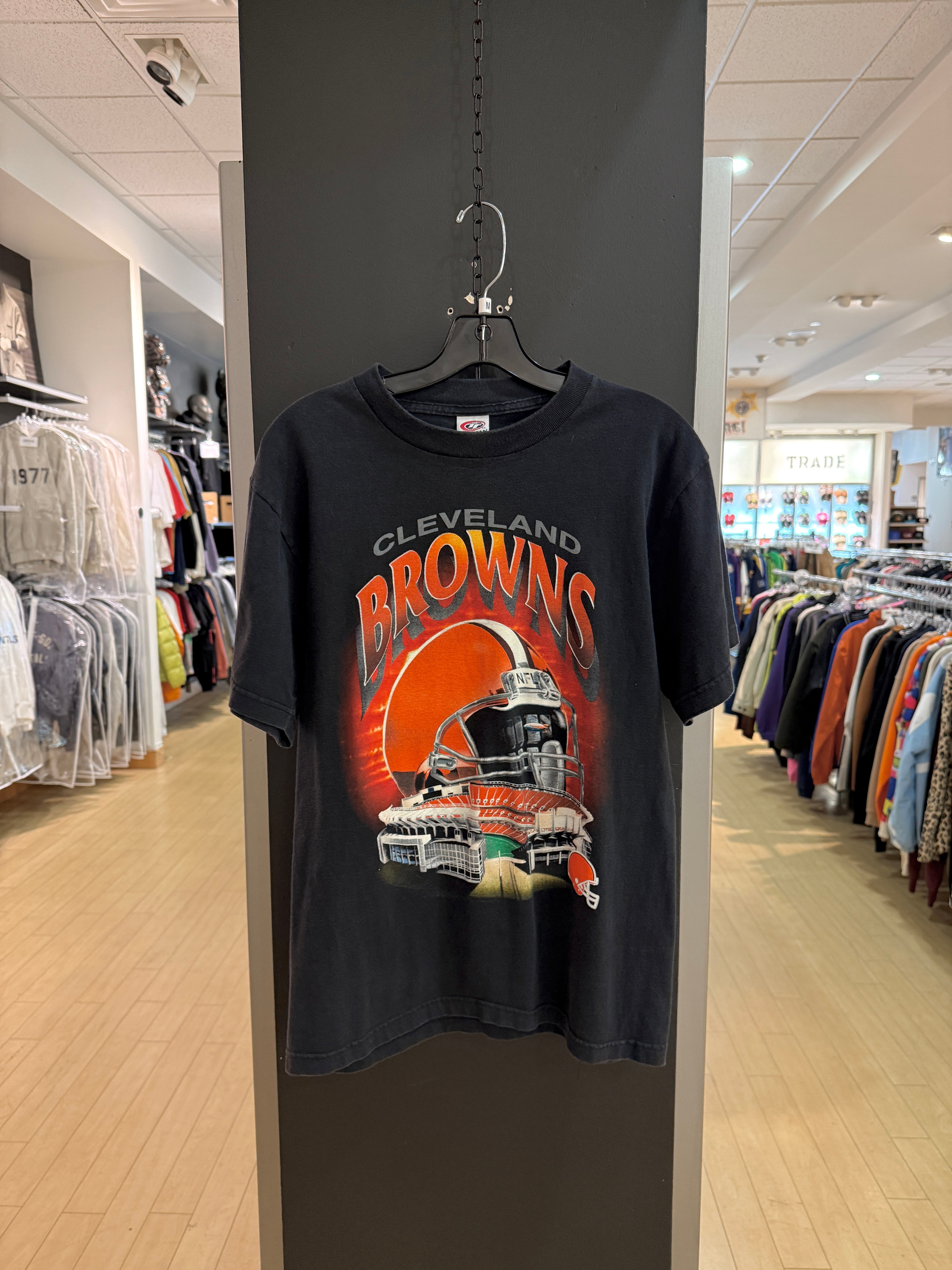90s Cleveland Browns True Fan Helmet Tee Size M