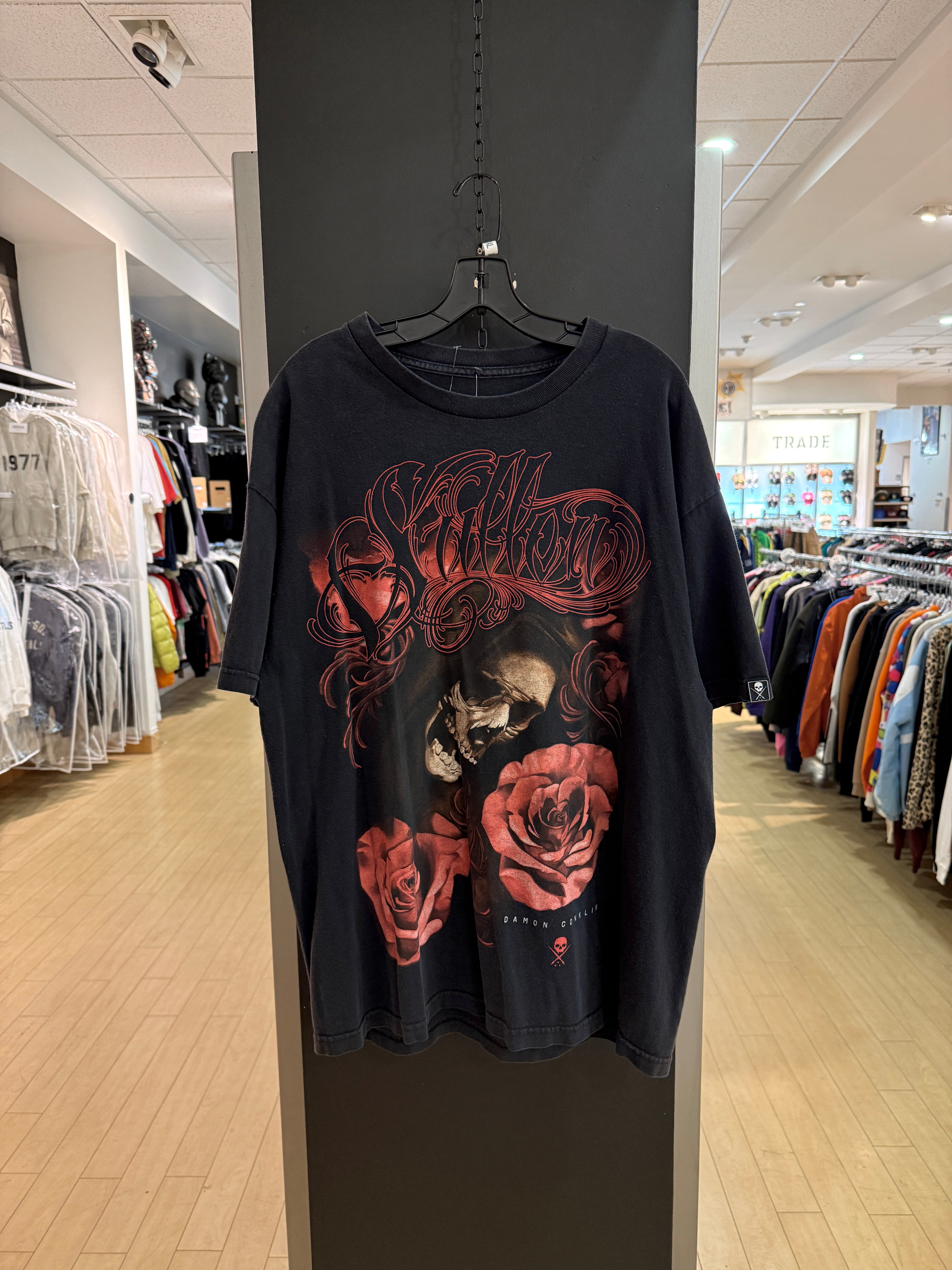 Y2K Sullen Art Collective Damon Franklin Death Rose Tee Size XL