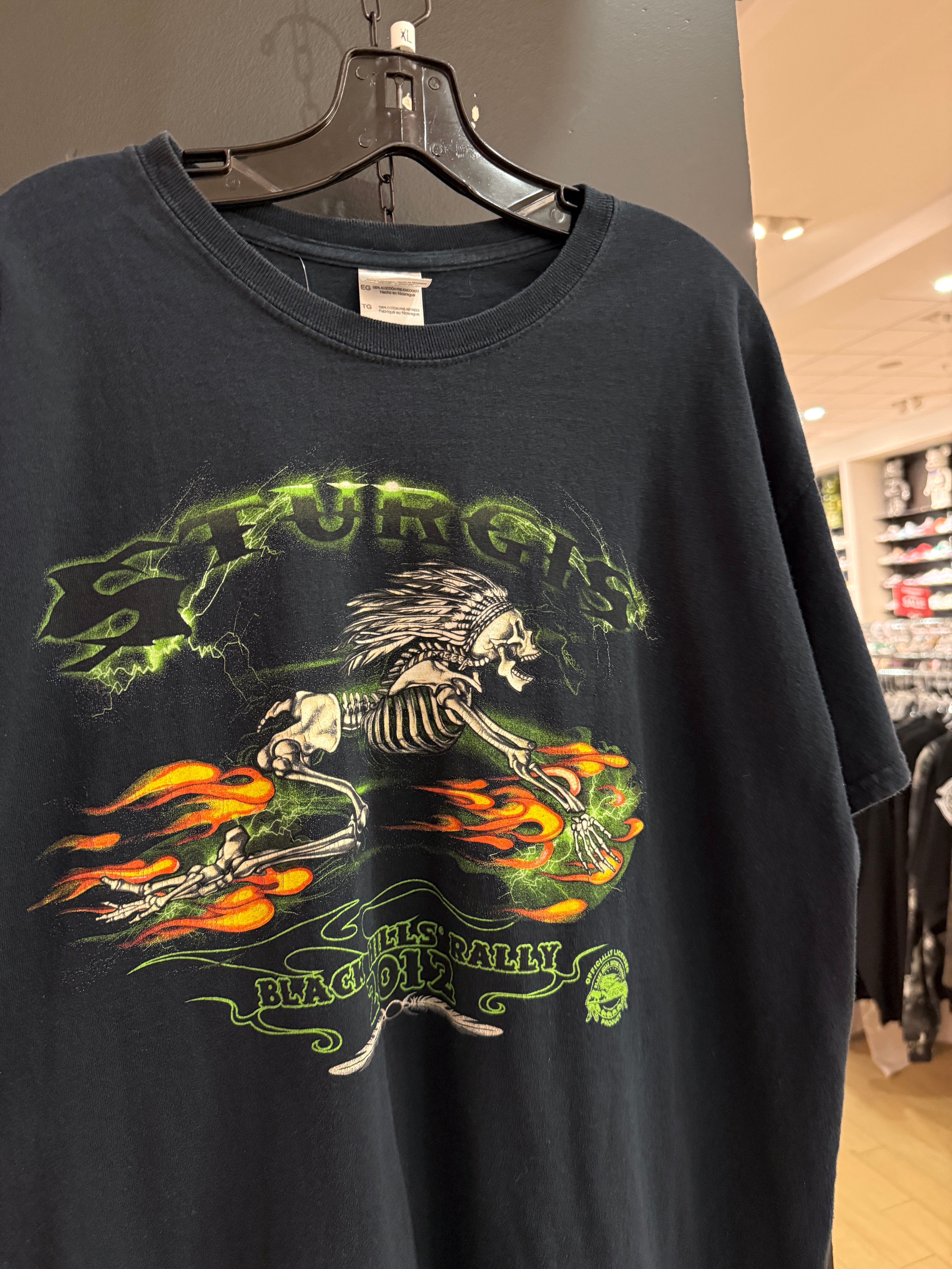 2012 Sturgis Black Hills Rally Skeleton Tee Size XL