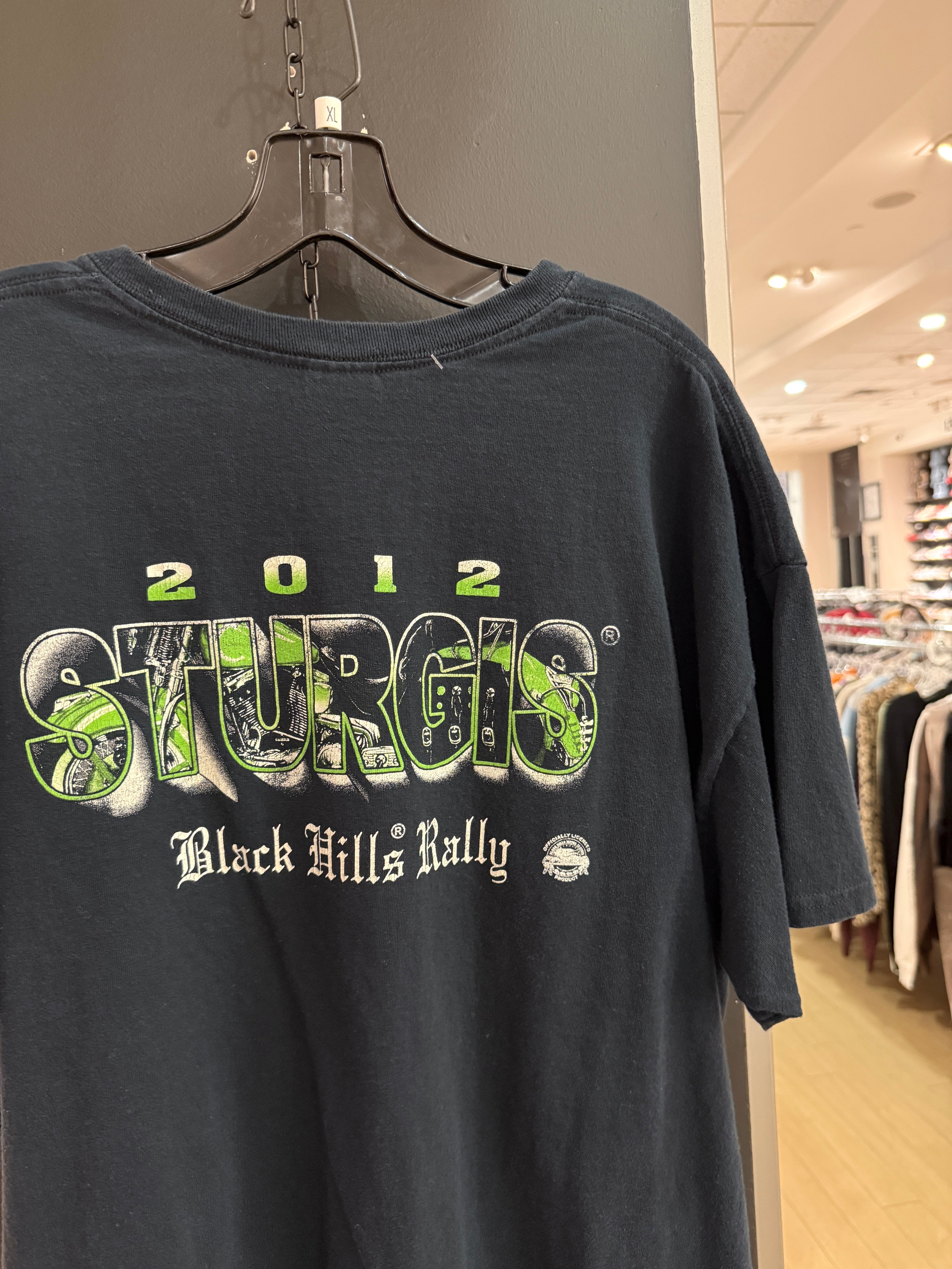 2012 Sturgis Black Hills Rally Skeleton Tee Size XL