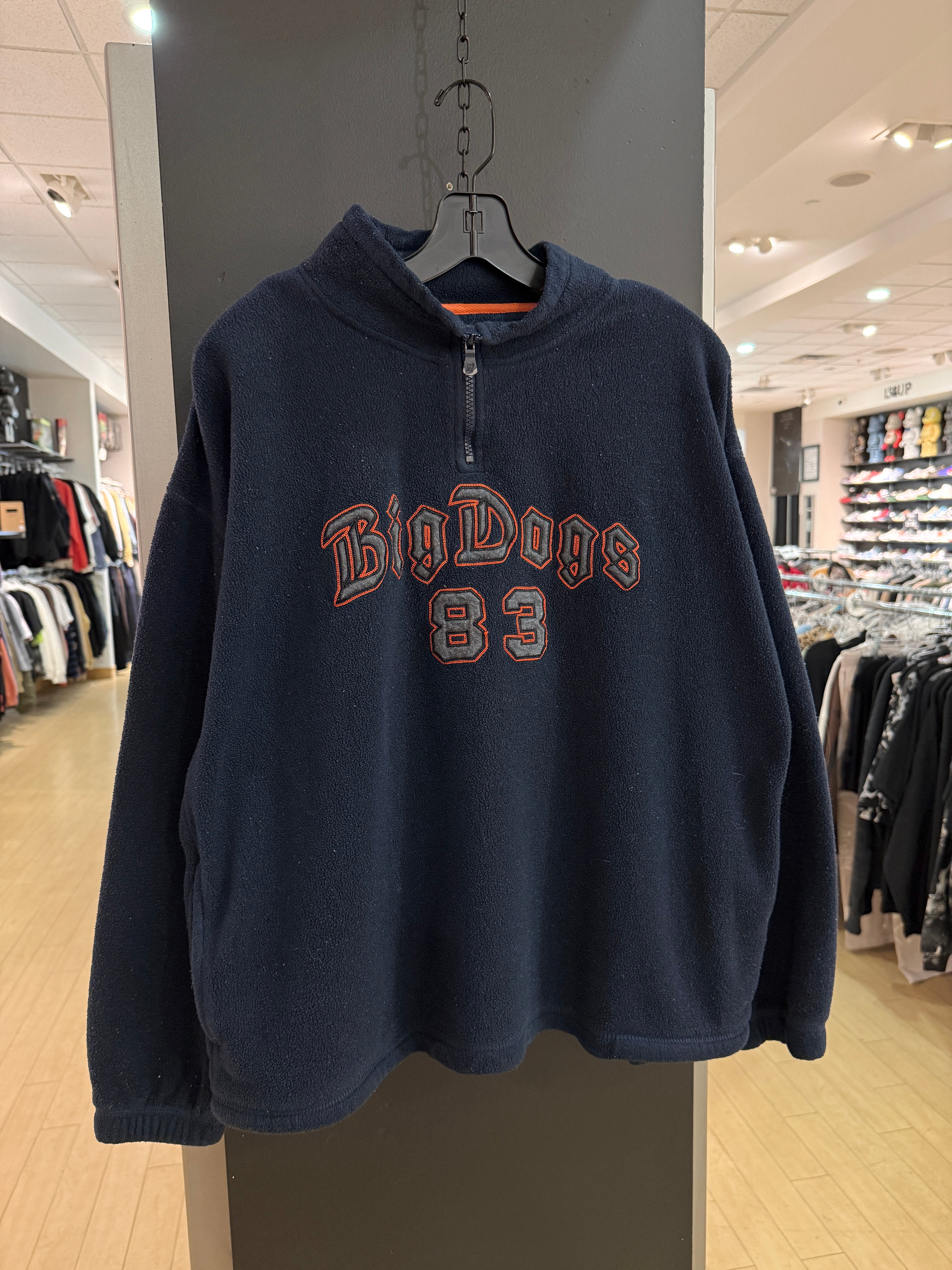 Y2K Big Dogs Polar Fleece 1/4 Zip Size XL