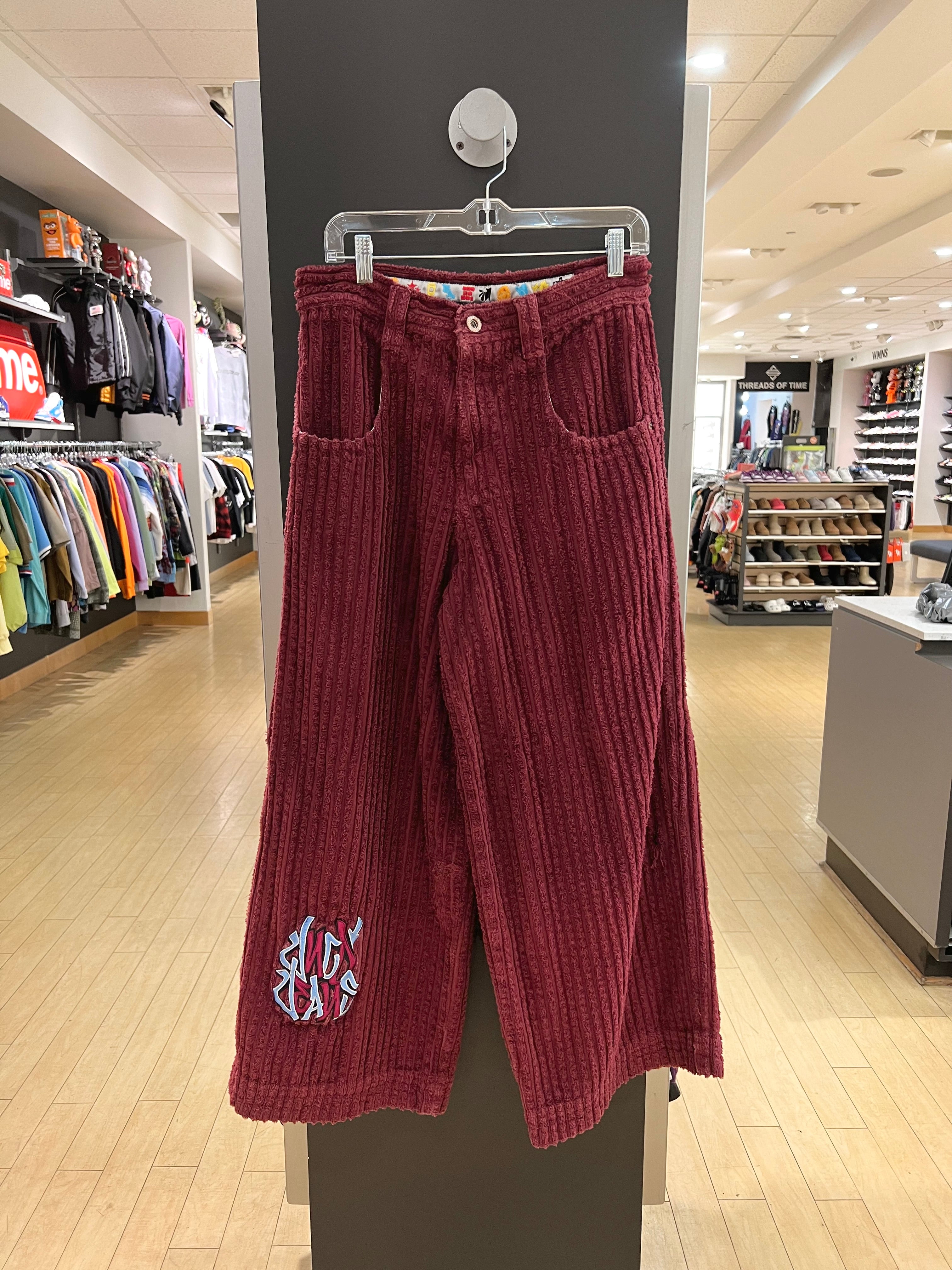 Y2K JNCO Red Wale Corduroy Pants 30x30