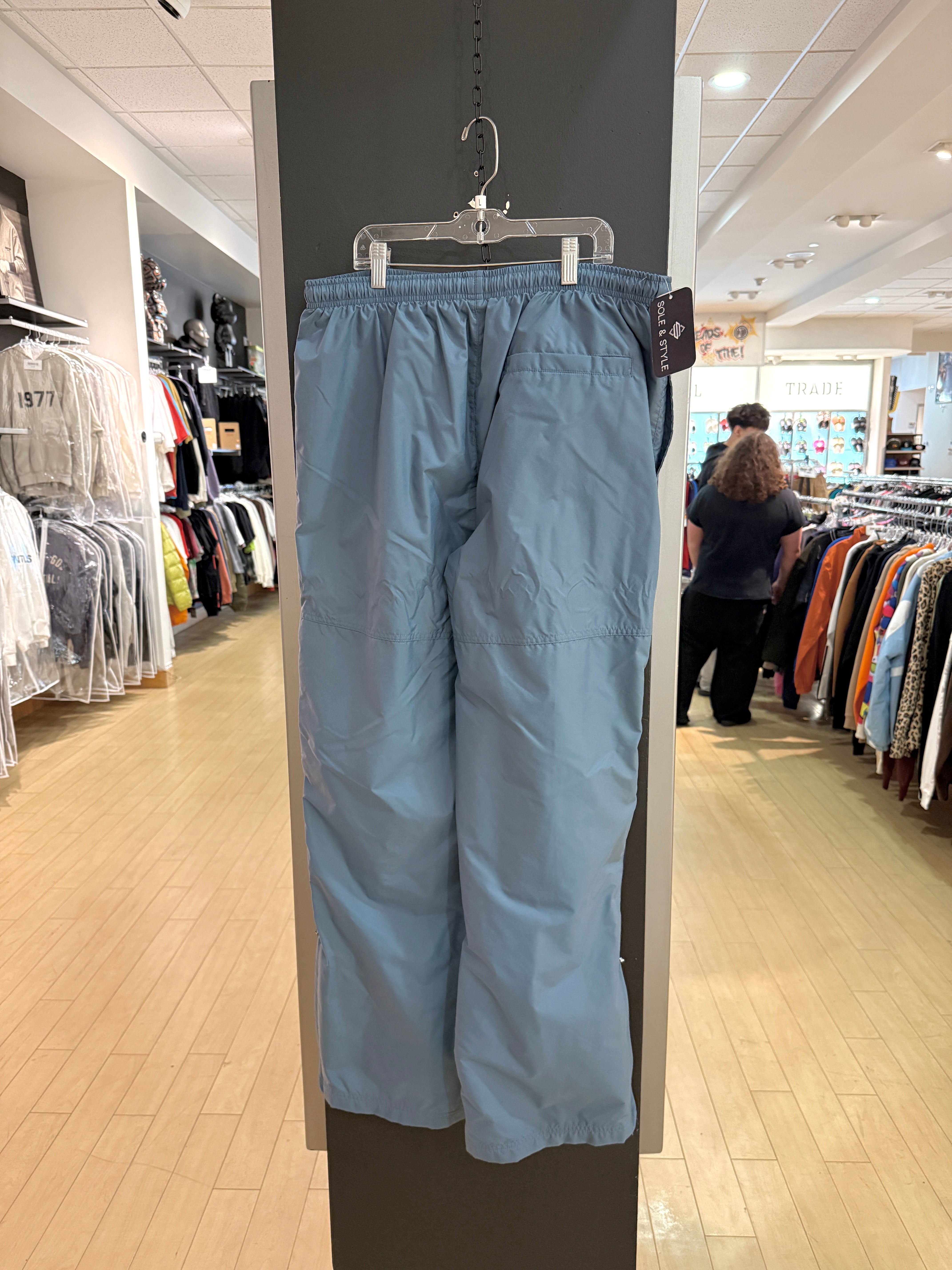 2001 Nike Cotton Lined Slate Blue Track Pants Size L