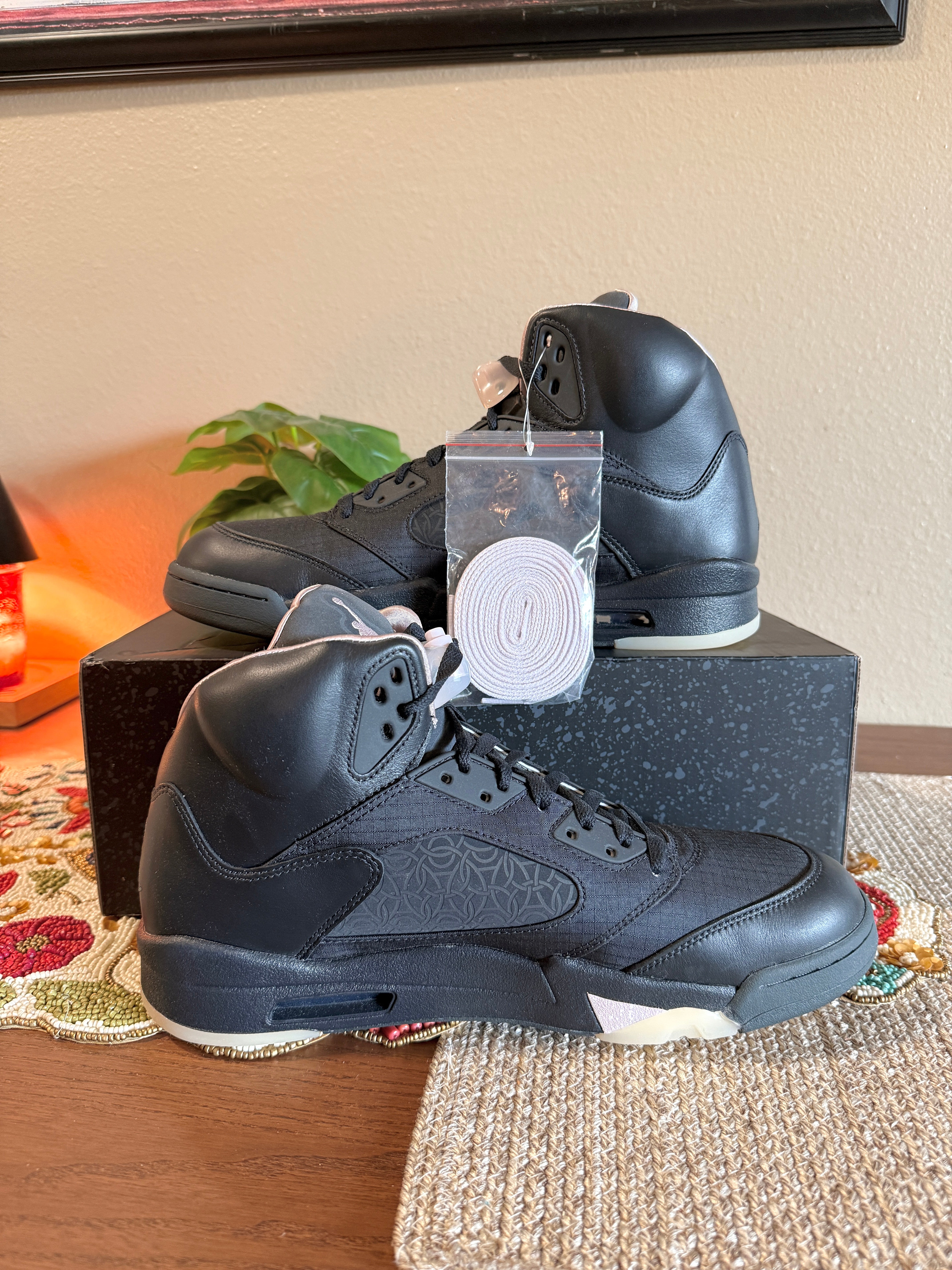 Jordan 5 Retro PSG Paris Saint-Germain Off Noir Size 12.5 MISSING LID