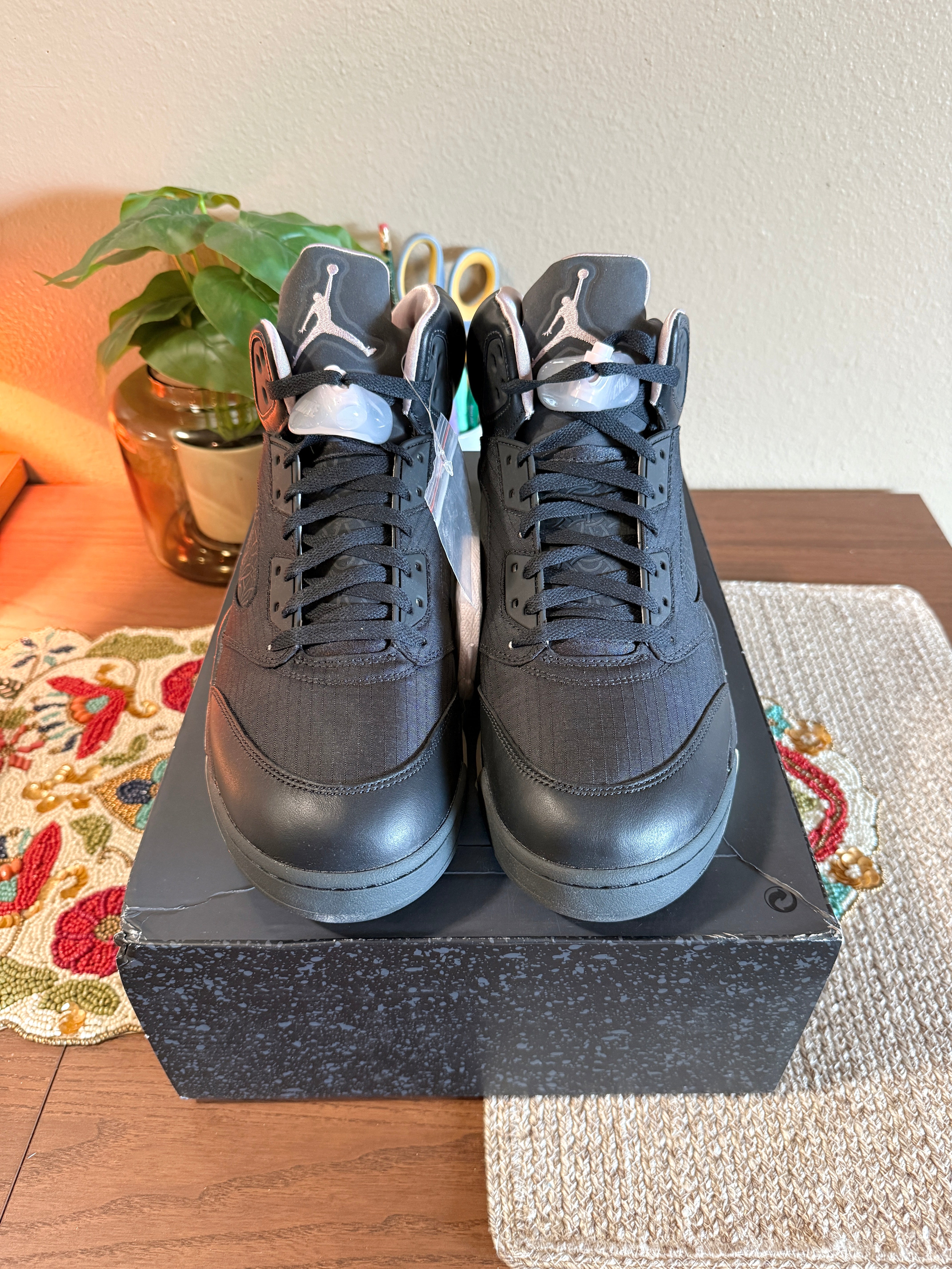 Jordan 5 Retro PSG Paris Saint-Germain Off Noir Size 12.5 MISSING LID