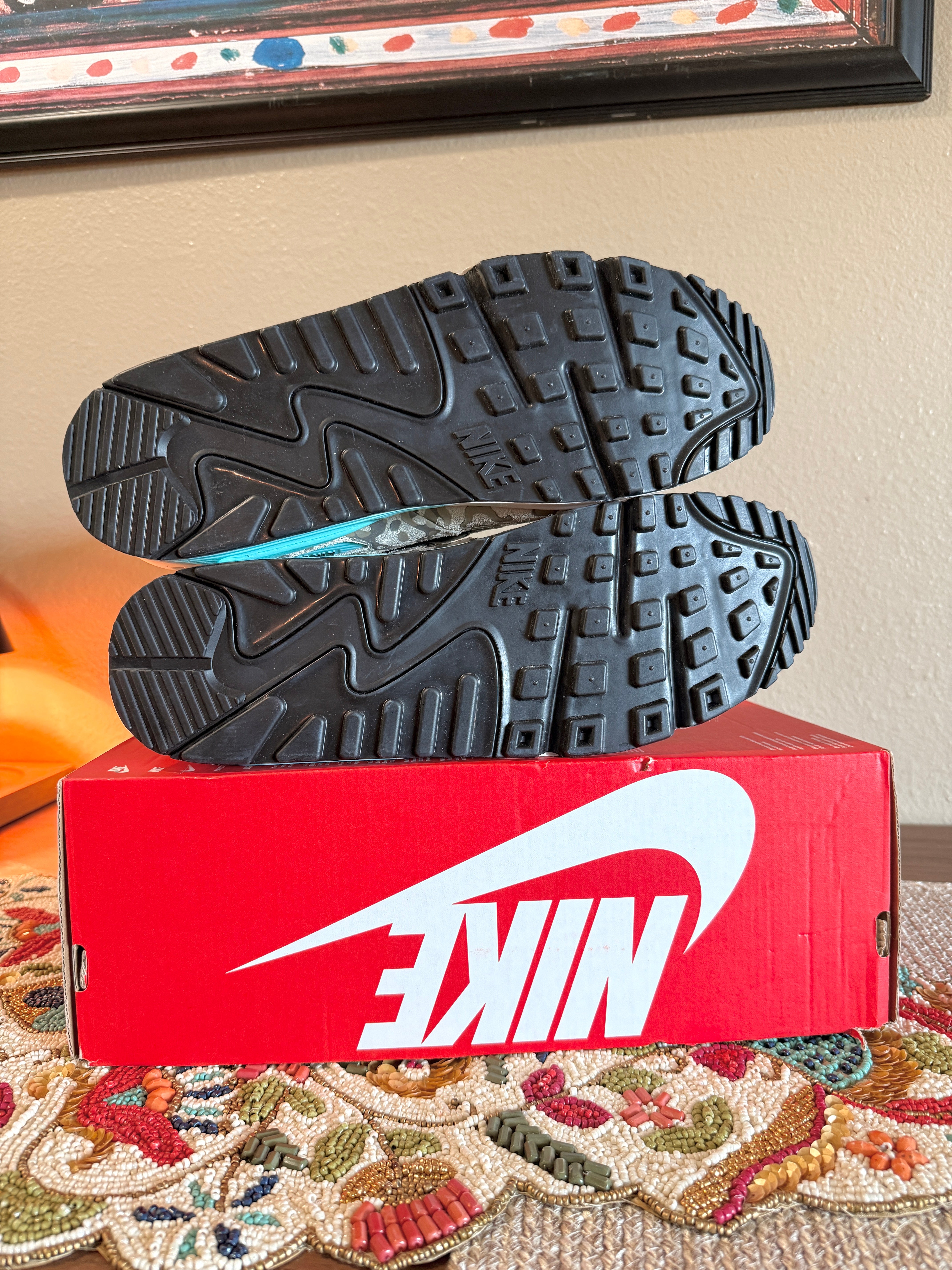 Nike Air Max 90 Premium Aurora Green Camo Size 13 MISSING LID