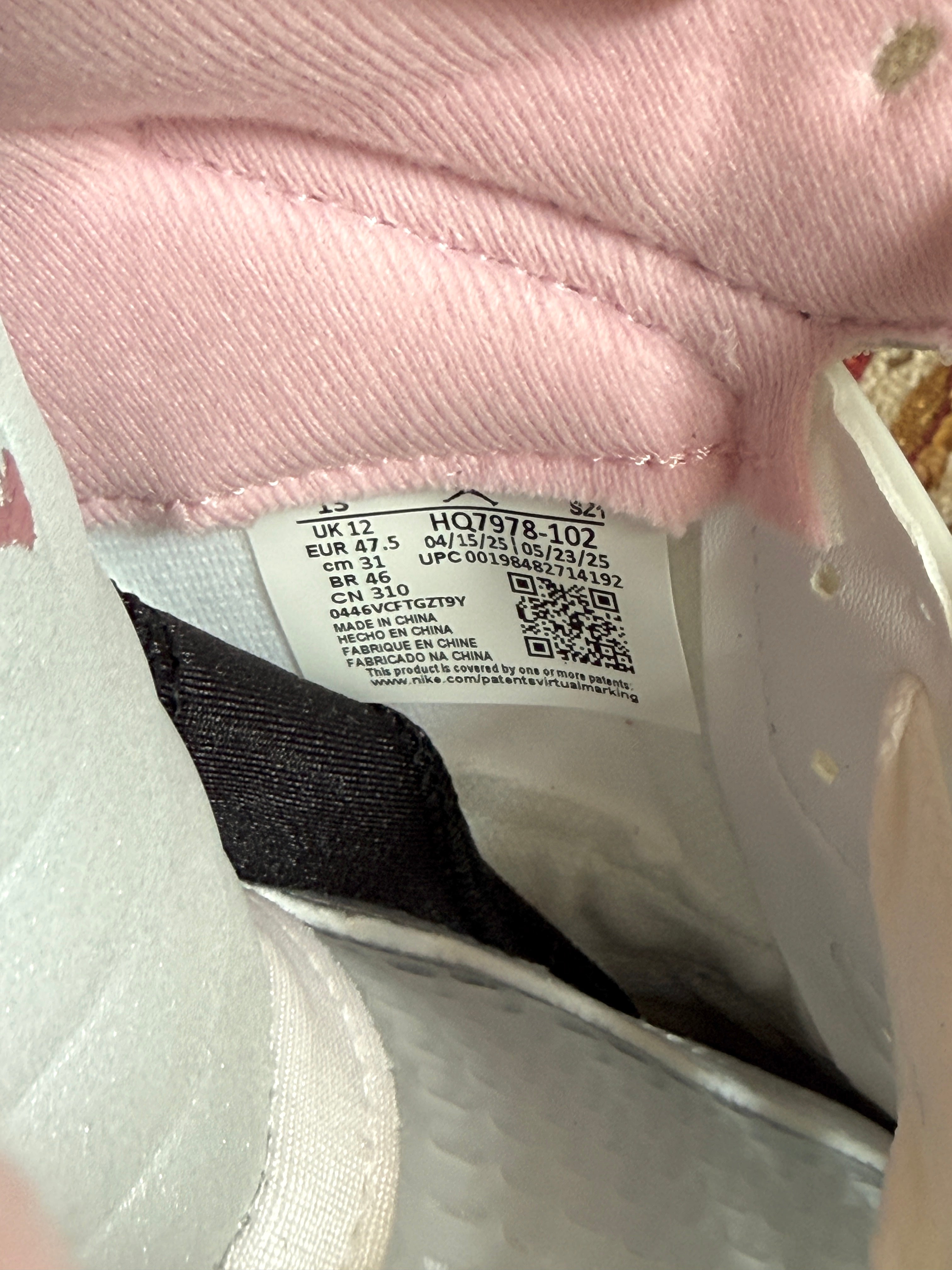Jordan 5 Retro Medium Soft Pink Size 13 MISSING LID