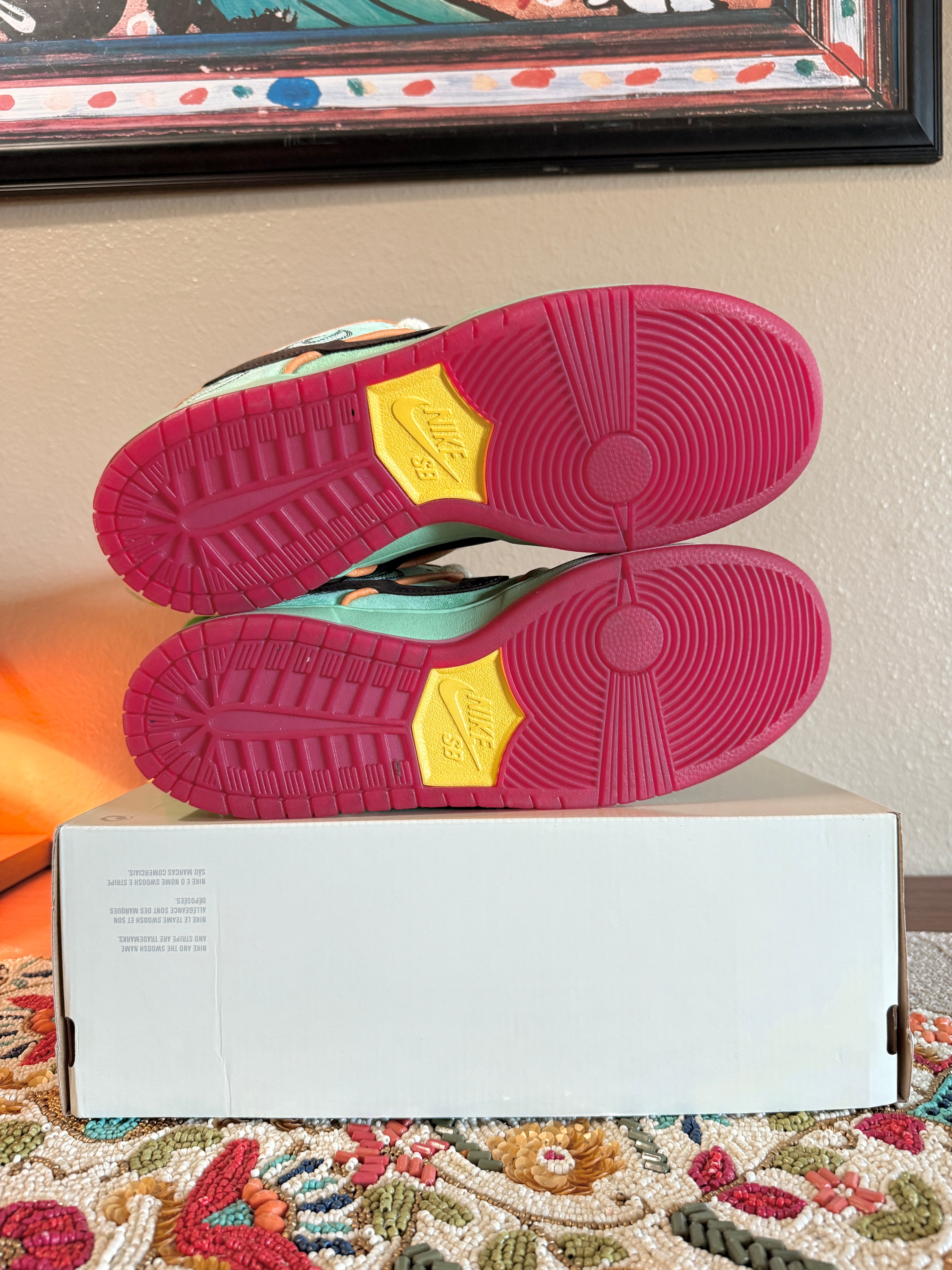 Nike SB Dunk Low Rodeo Tourmaline Size 11 USED / MISSING LID