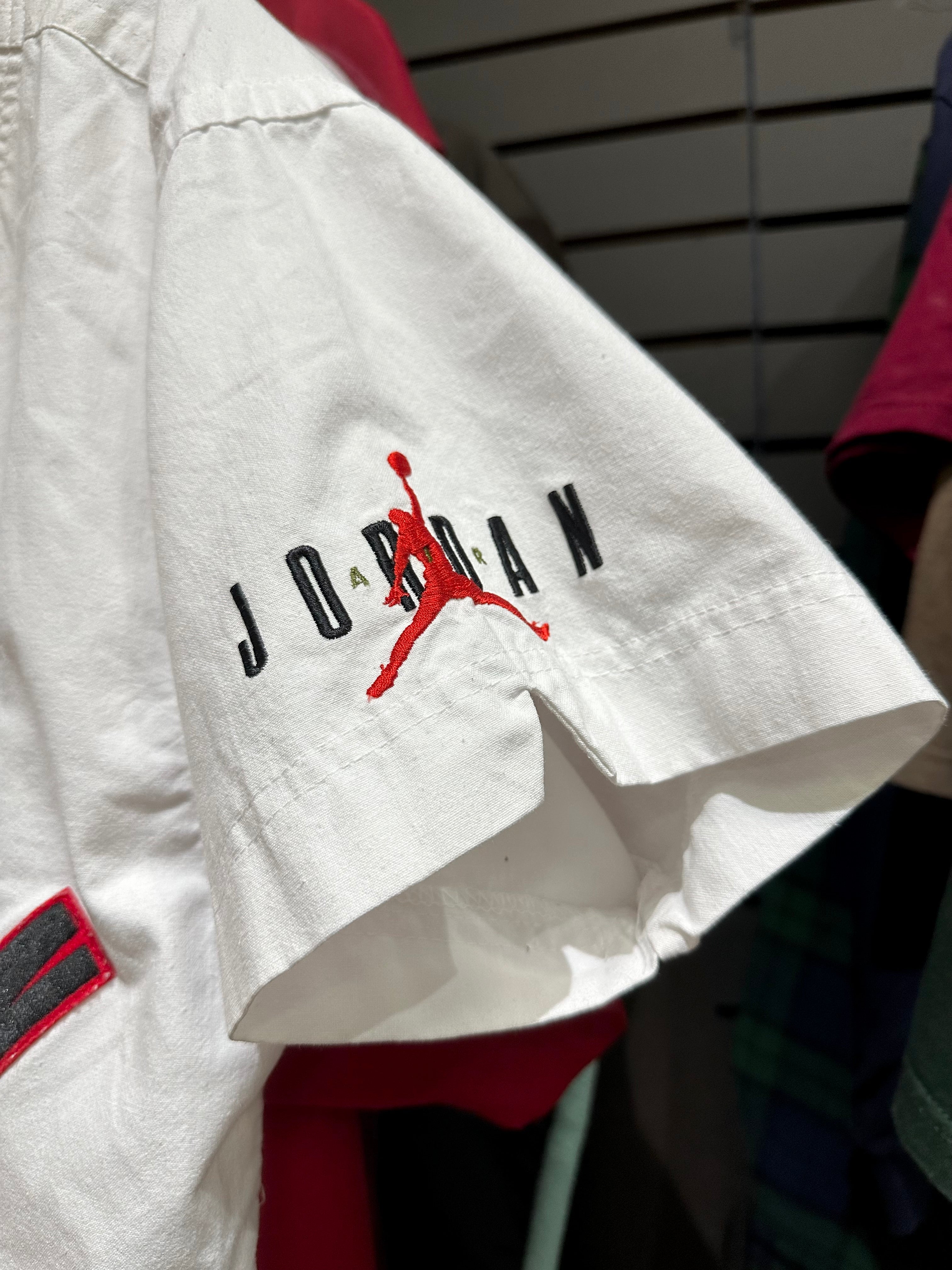 90s Nike Air Jordan White Baseball Jersey Sz M