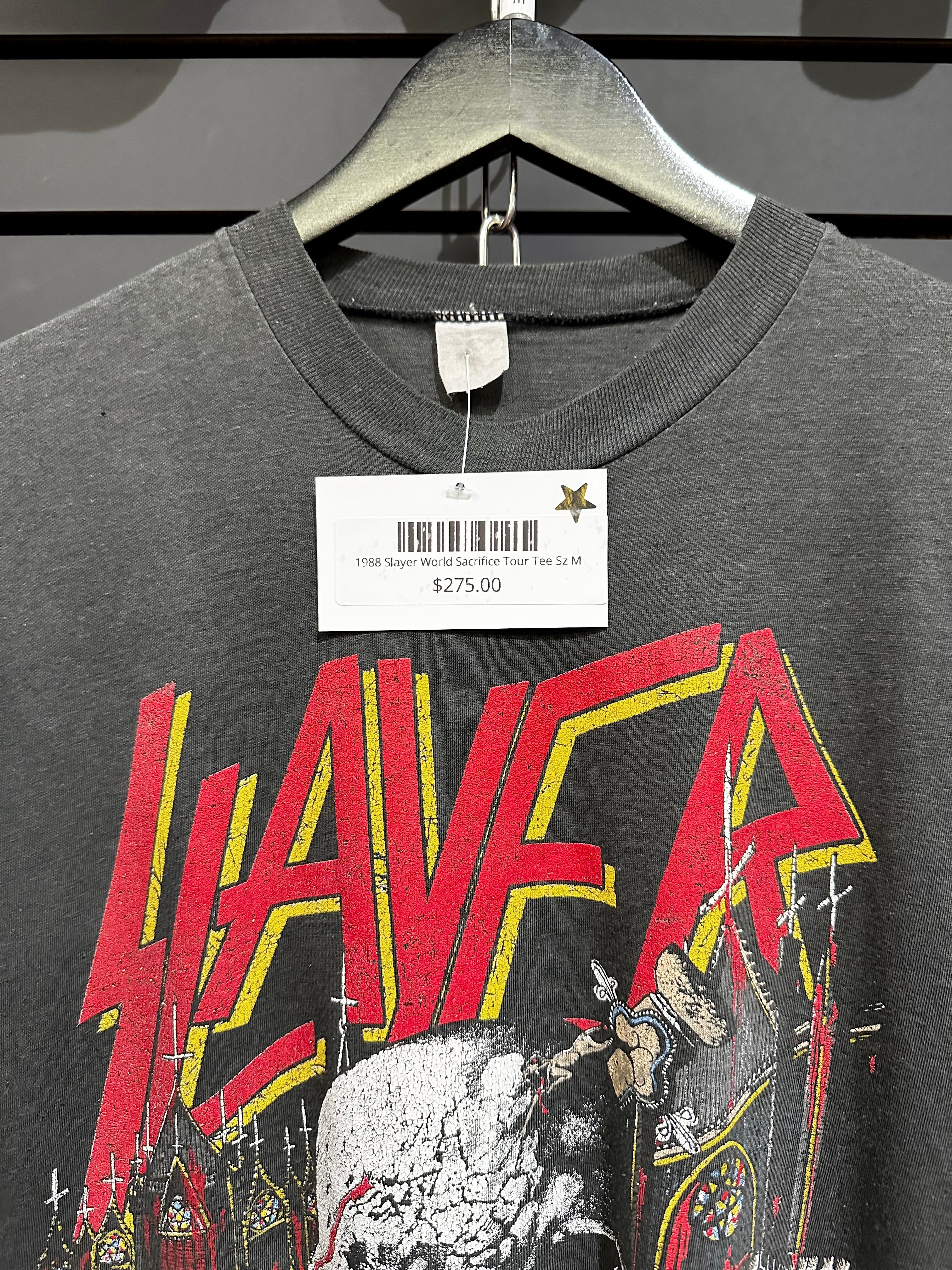 1988 Slayer World Sacrifice Tour Tee Sz M