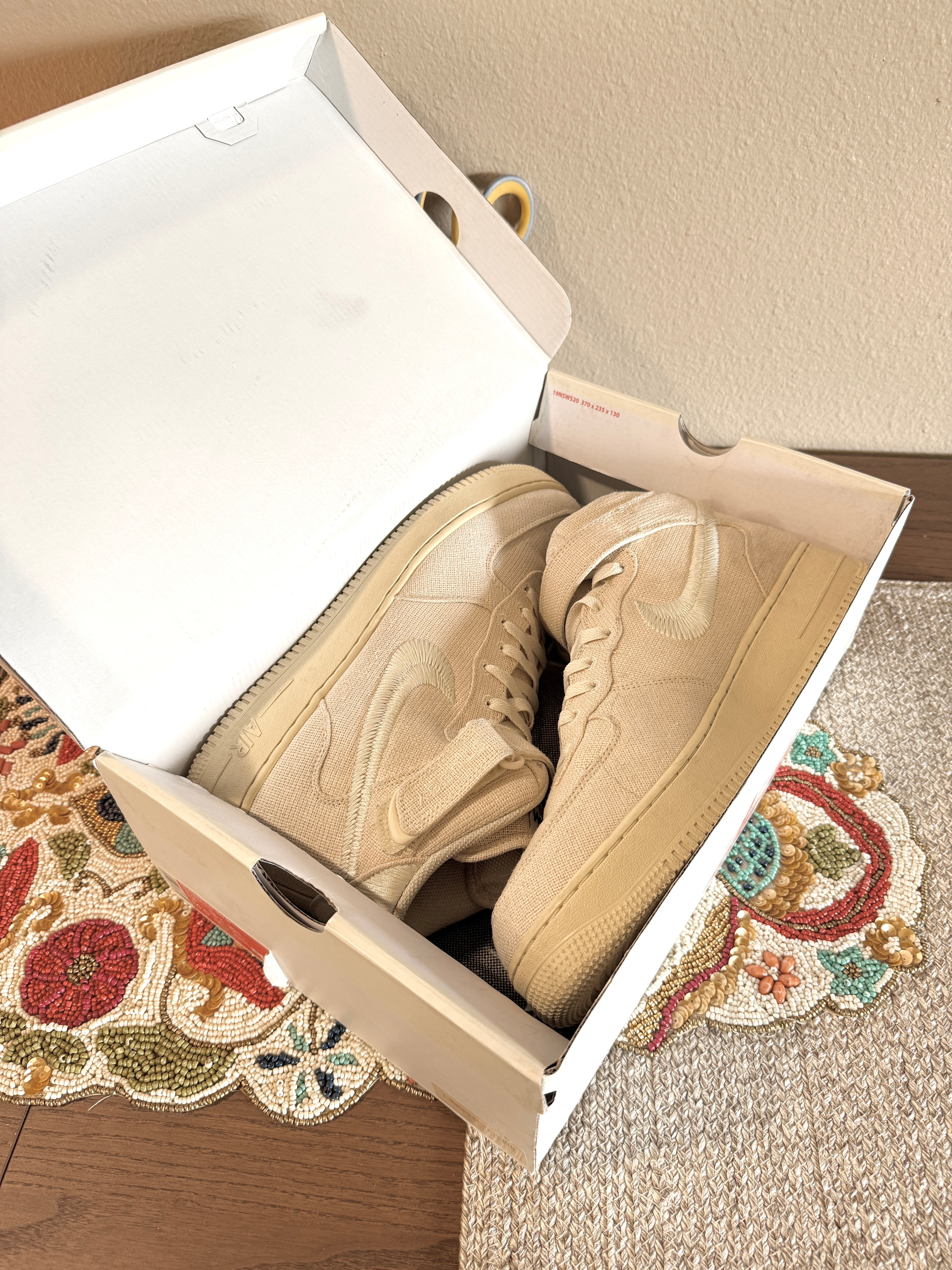 Nike Air Force 1 Mid Stussy Fossil Size 13 USED