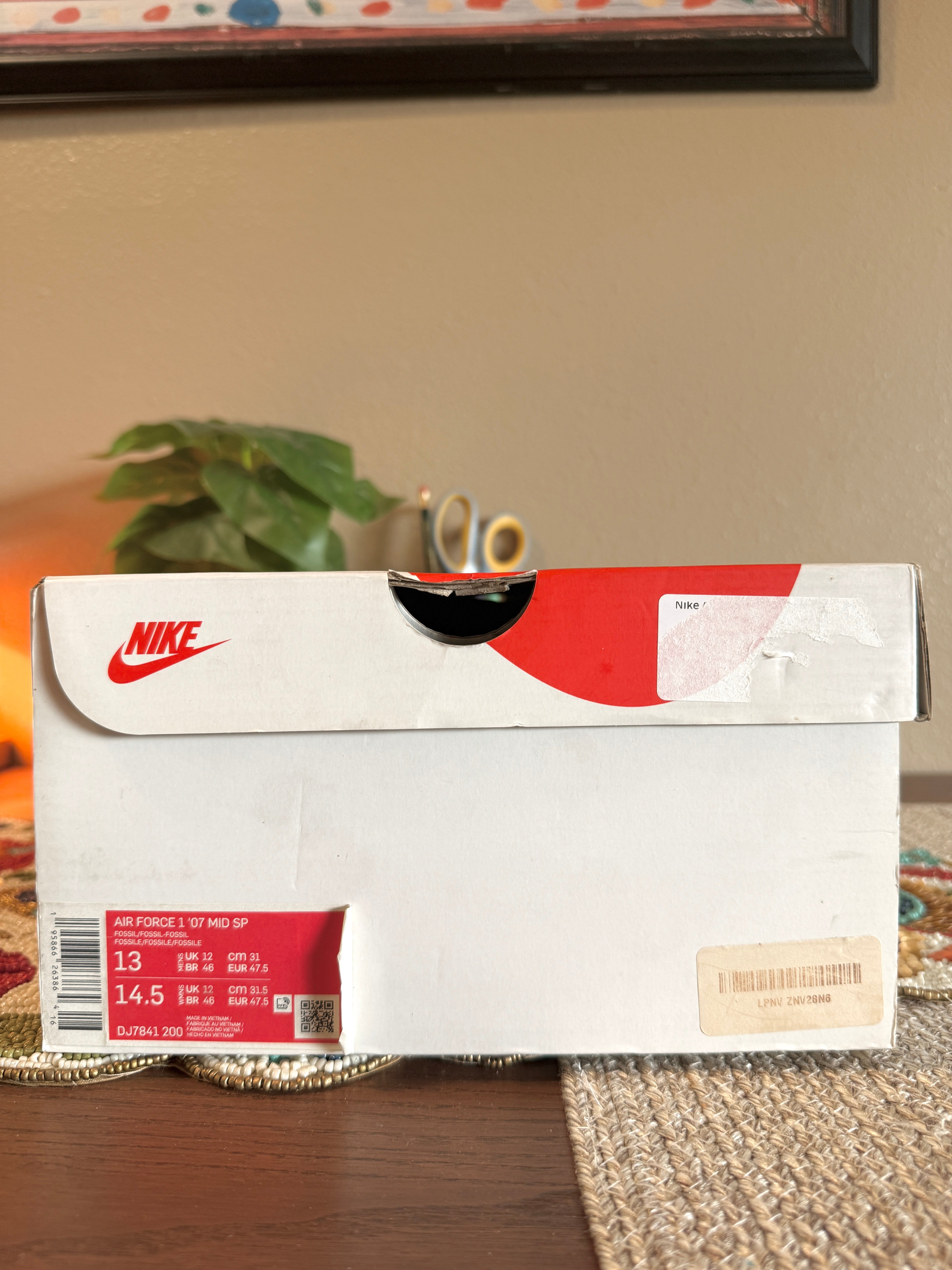 Nike Air Force 1 Mid Stussy Fossil Size 13 USED
