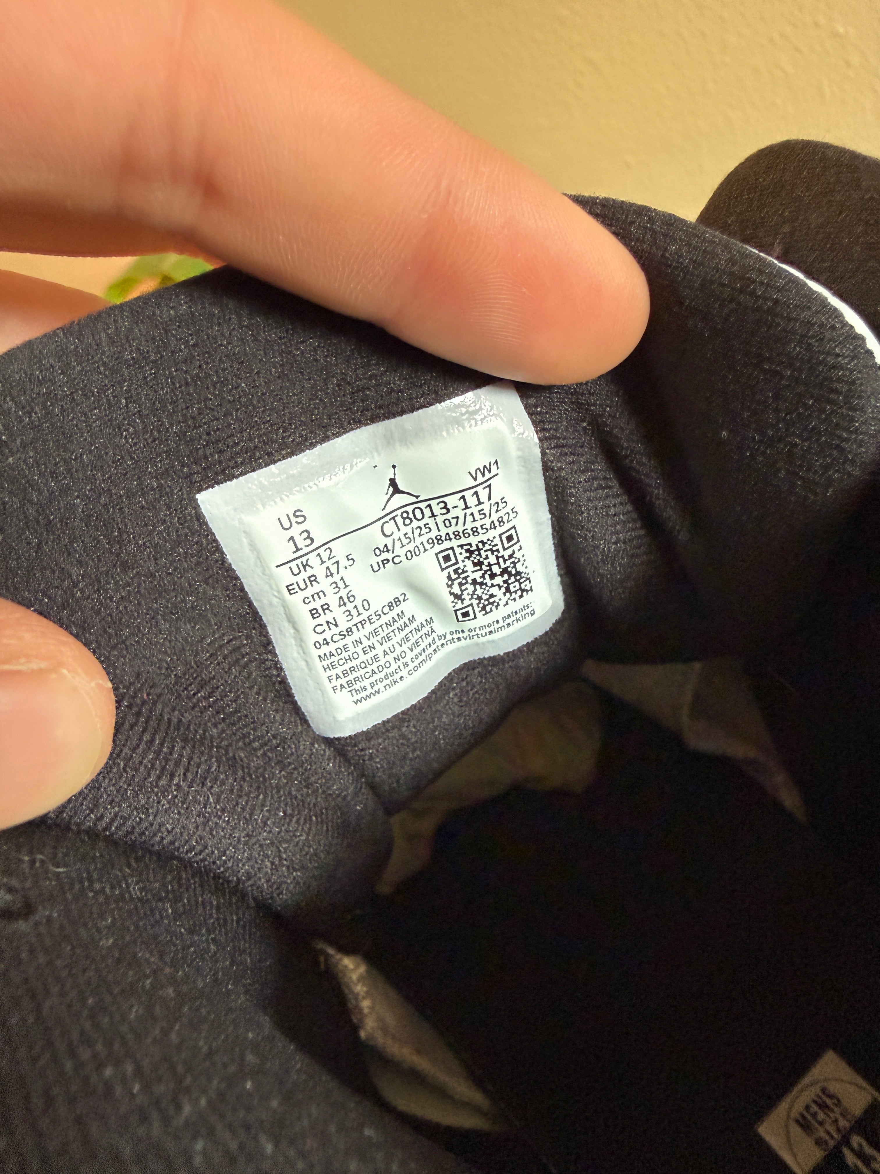 Jordan 12 Retro Taxi (2025) Size 13 USED
