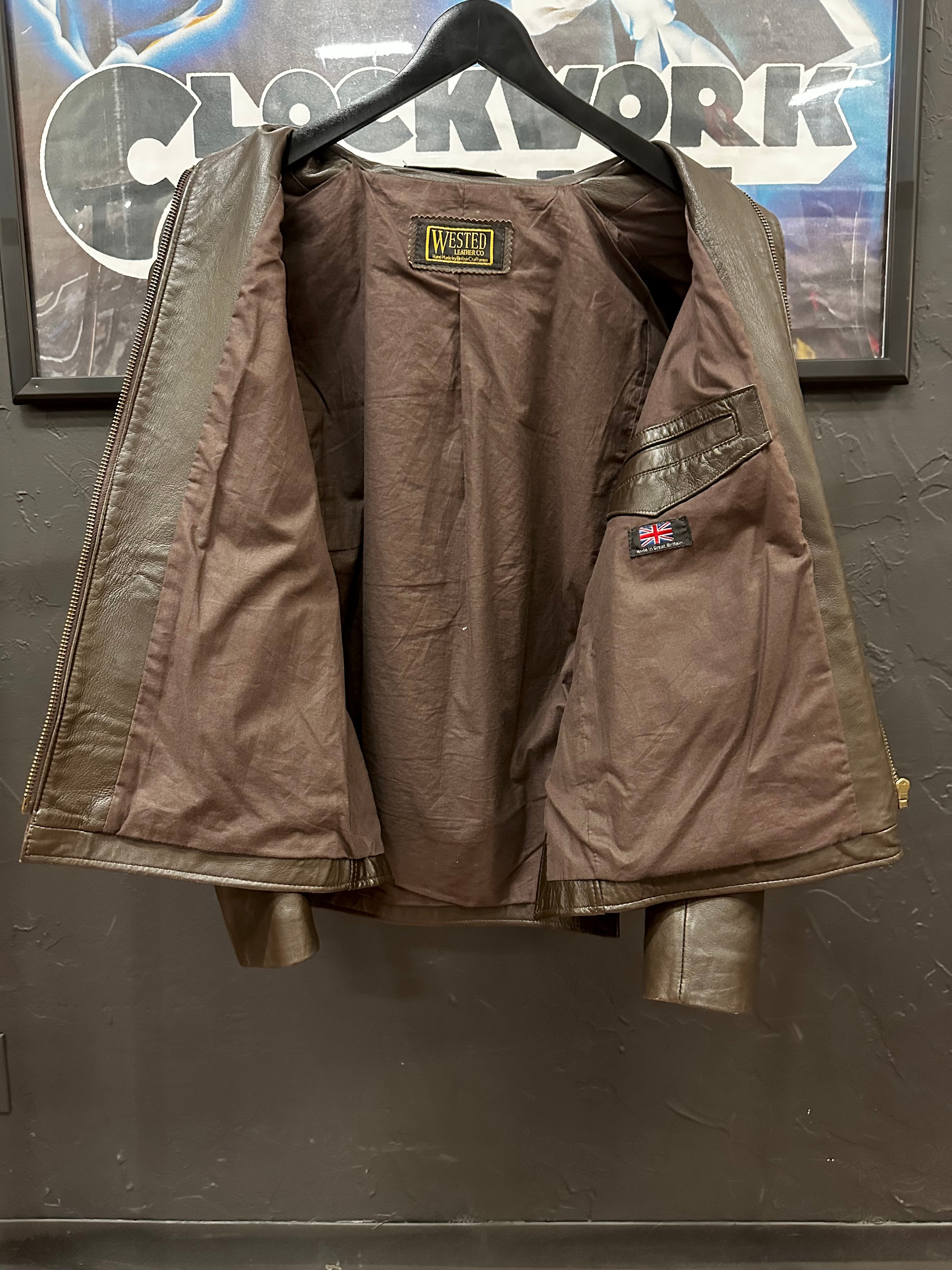 90s Wested Leather Co Indiana Jones Leather Jacket Brown Sz L