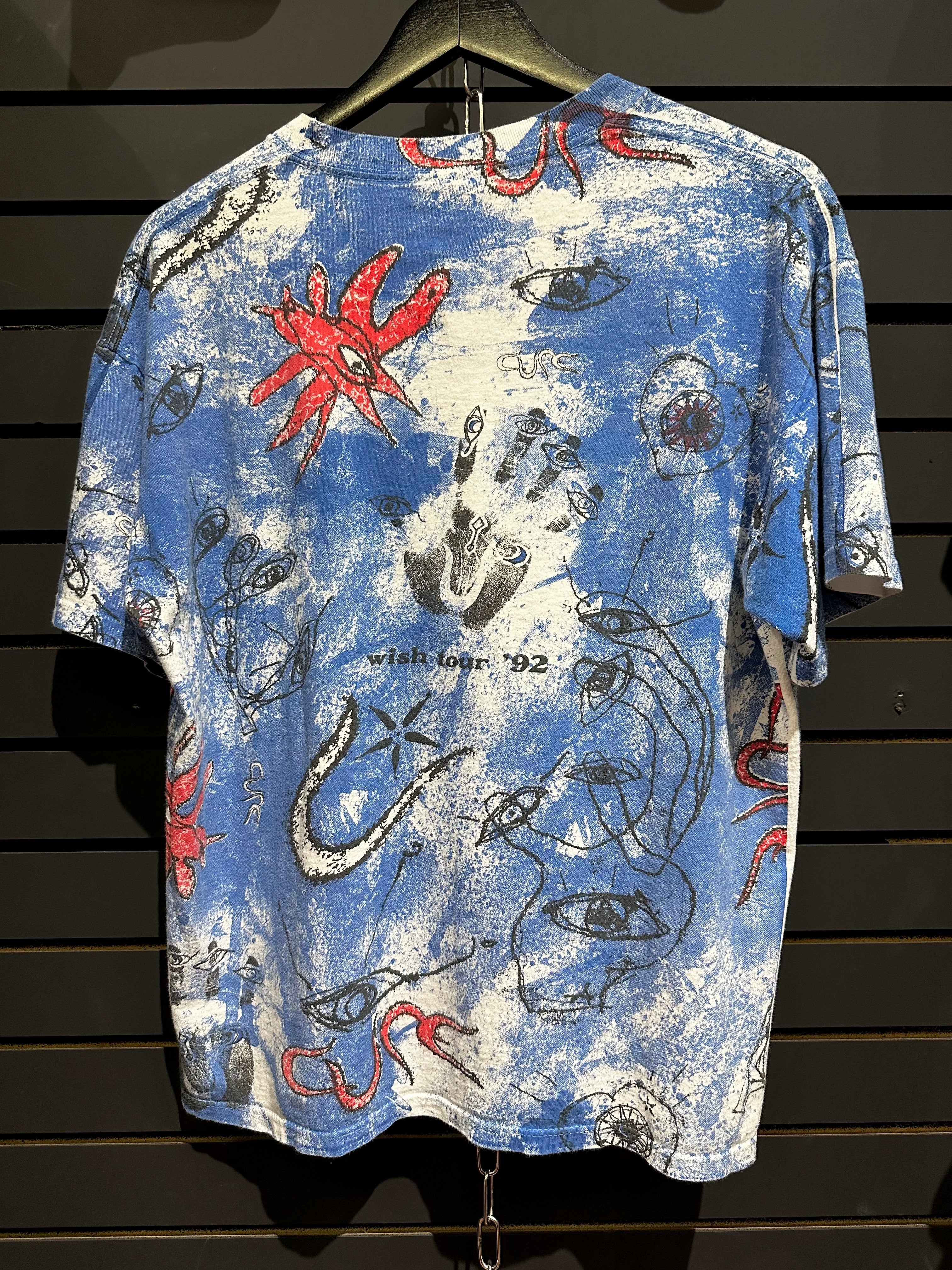 1992 The Cure Wish Tour AOP Tee Sz XL