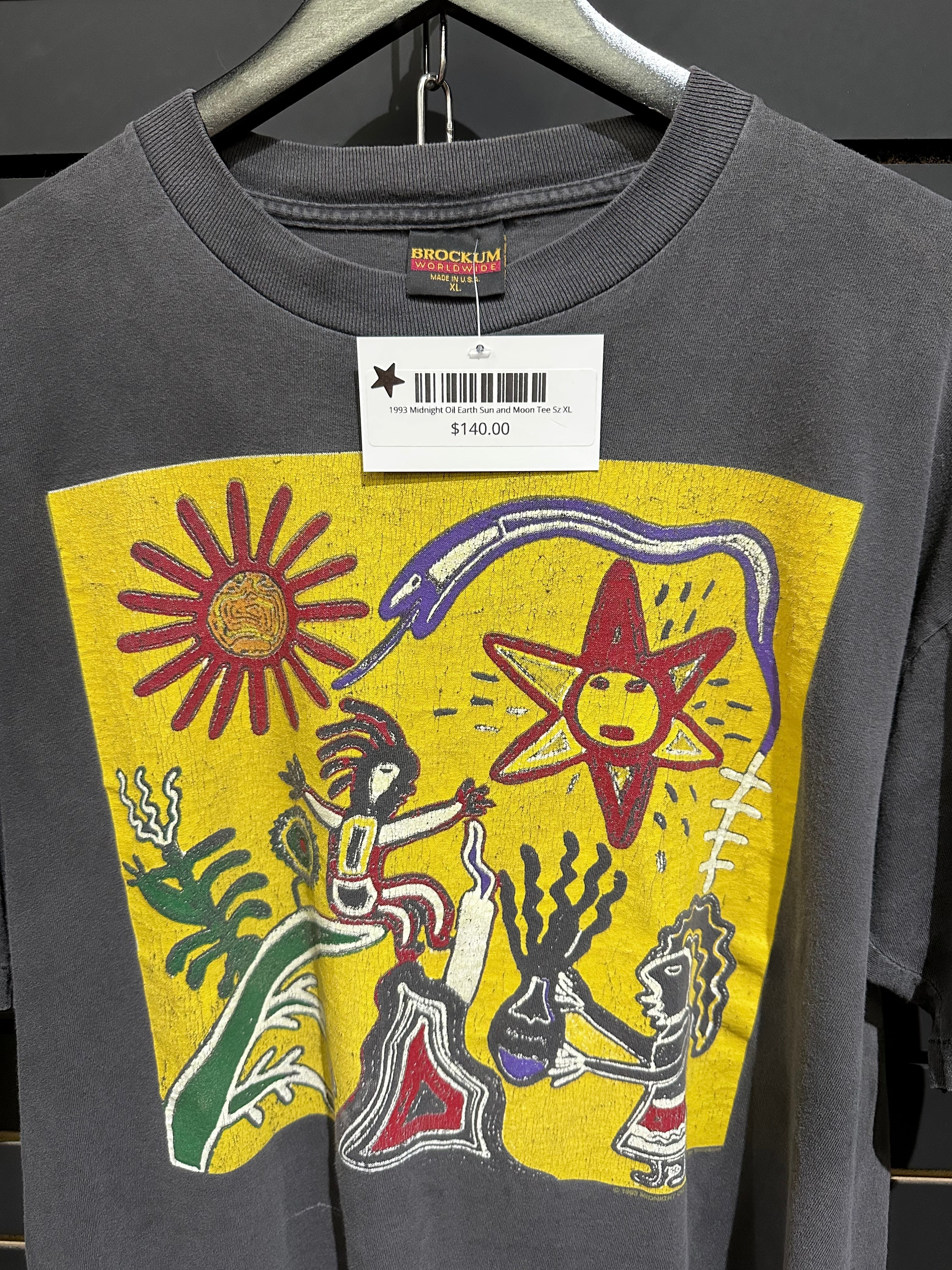 1993 Midnight Oil Earth Sun and Moon Tee Sz XL