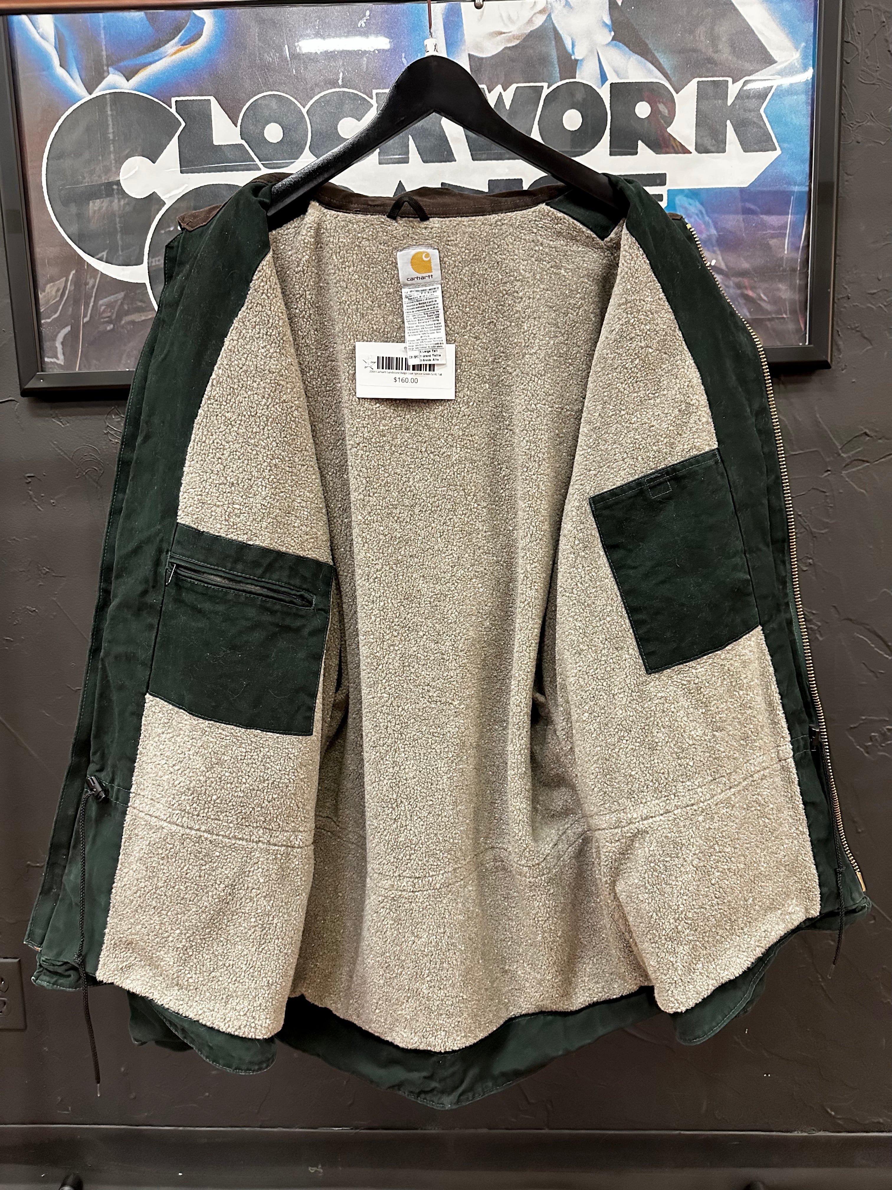 2004 Carhartt Sandstone Ridge Coat Spruce Green Sz XL Tall