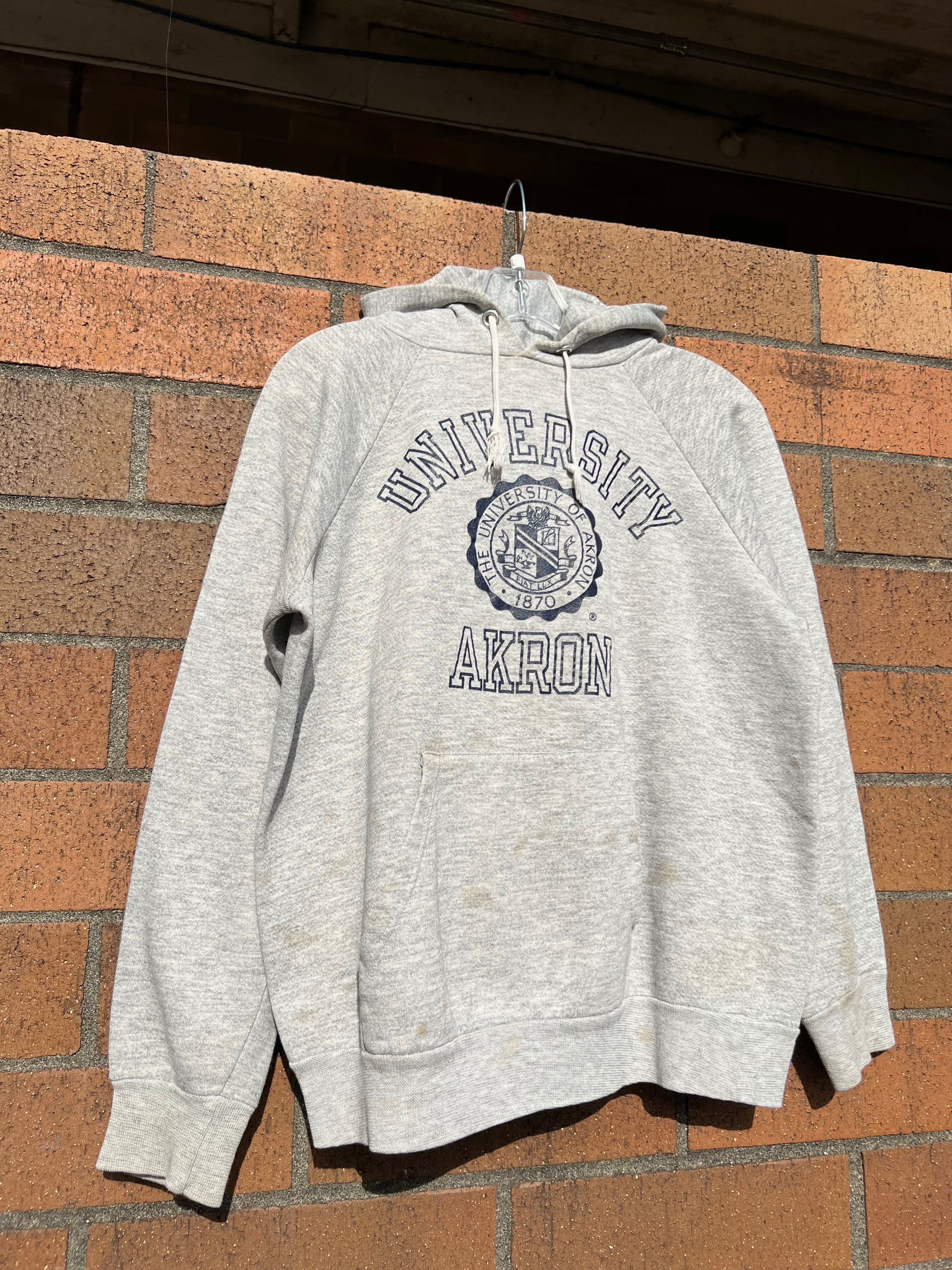 80s Champion University of Akron Hoodie L
