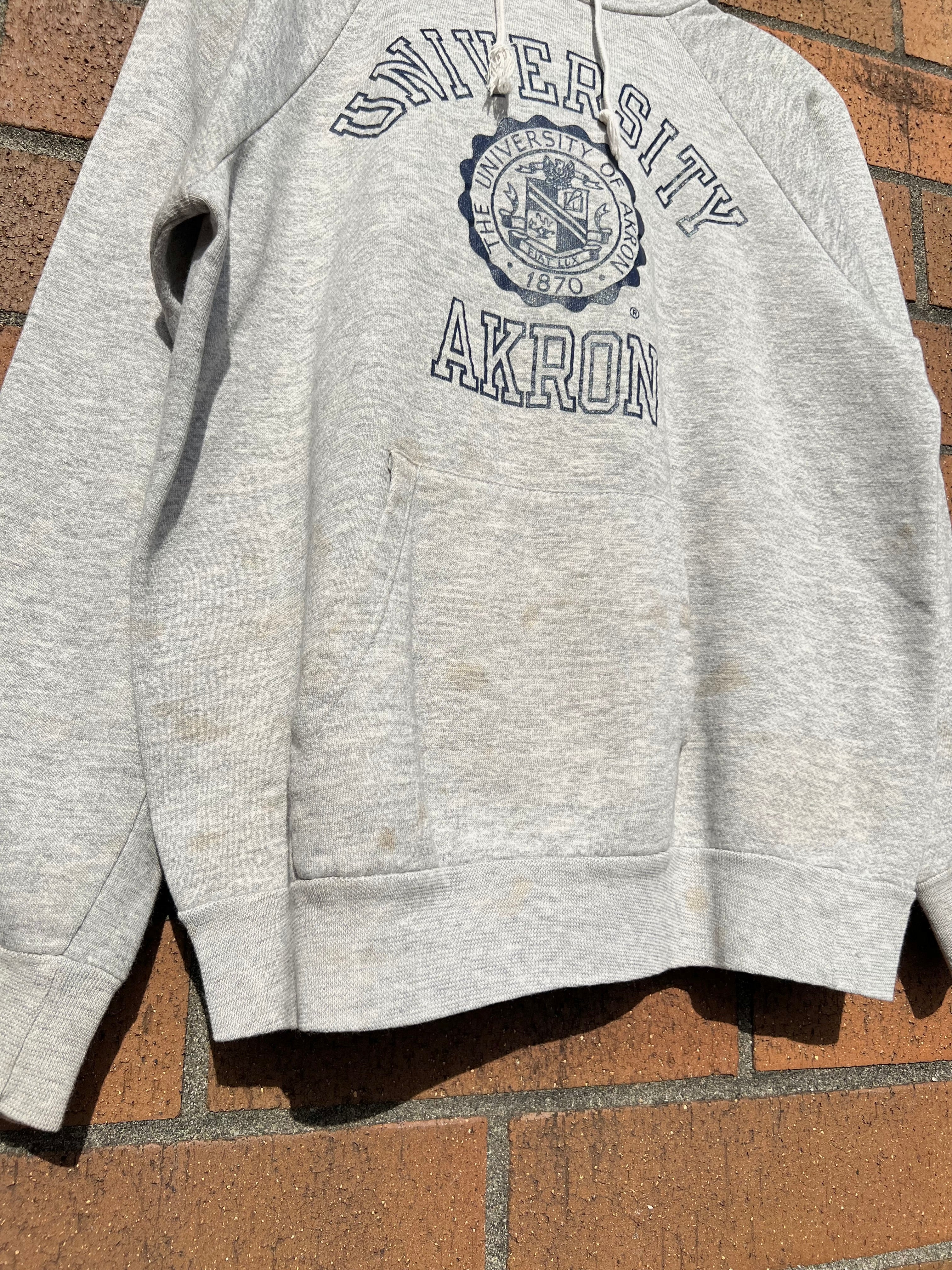 80s Champion University of Akron Hoodie L