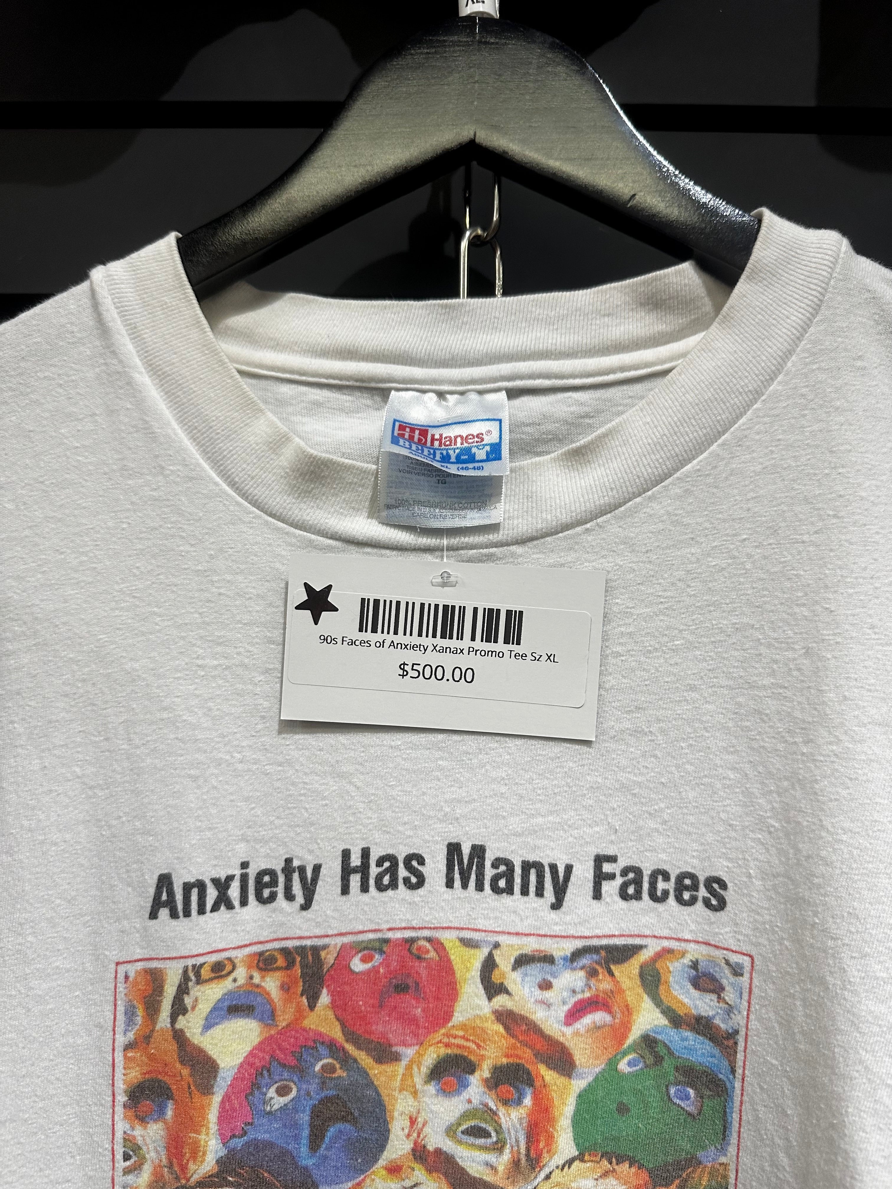 90s Faces of Anxiety Xanax Promo Tee Sz XL