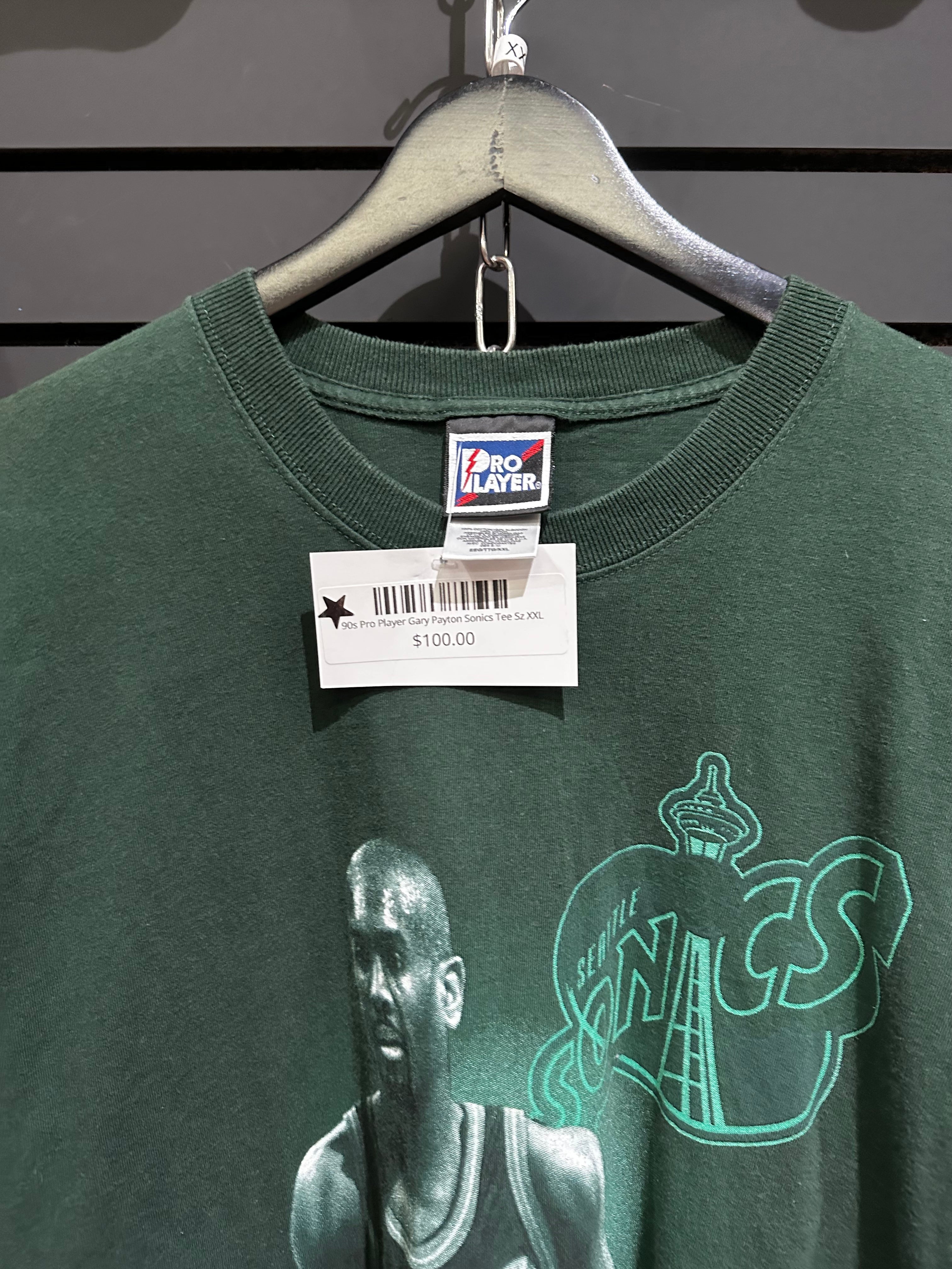 90s Pro Player Gary Payton Sonics Tee Sz XXL