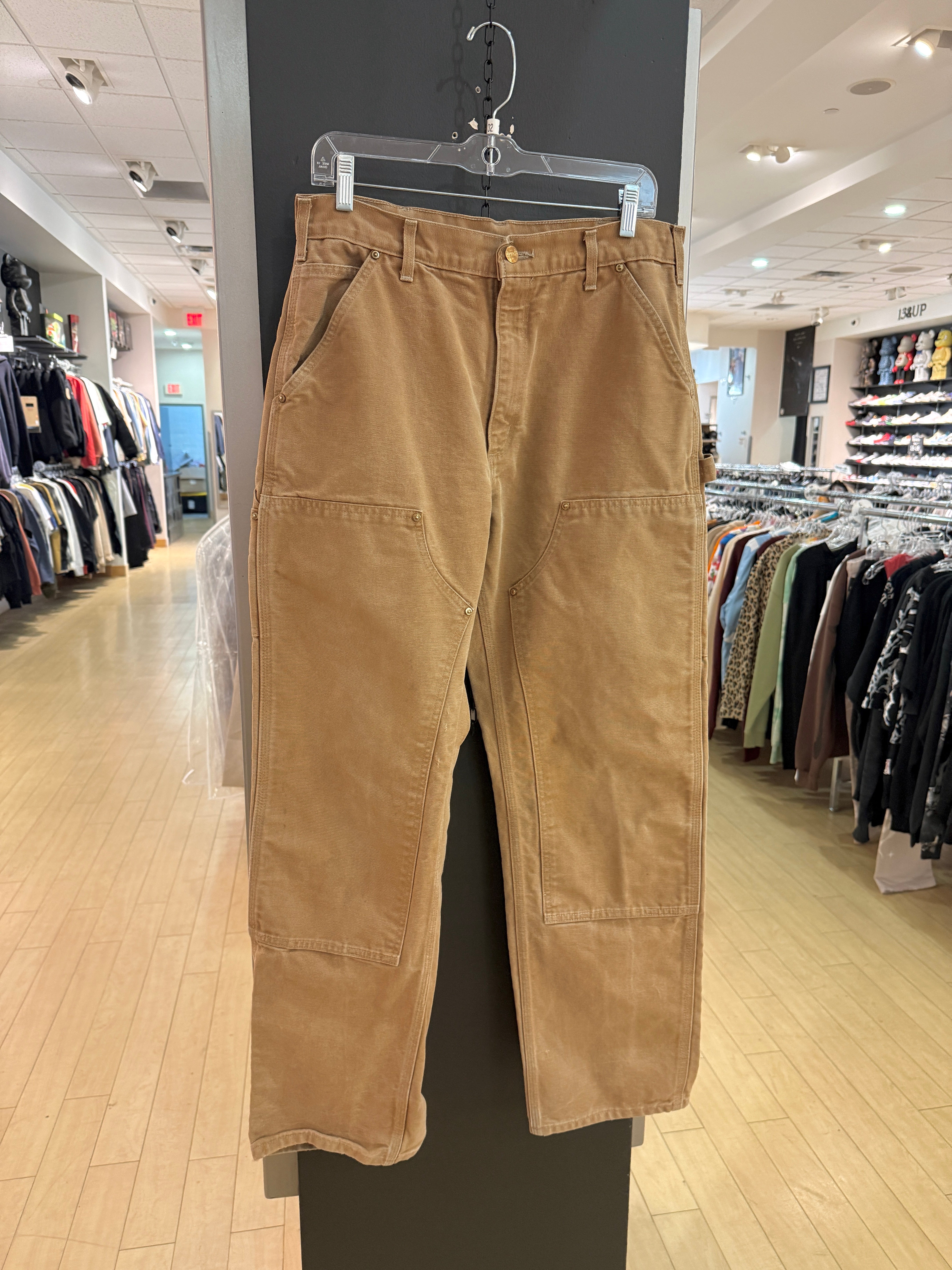 2017 Carhartt Loose Original Fit Hamilton Brown Double Knees Size 33x32