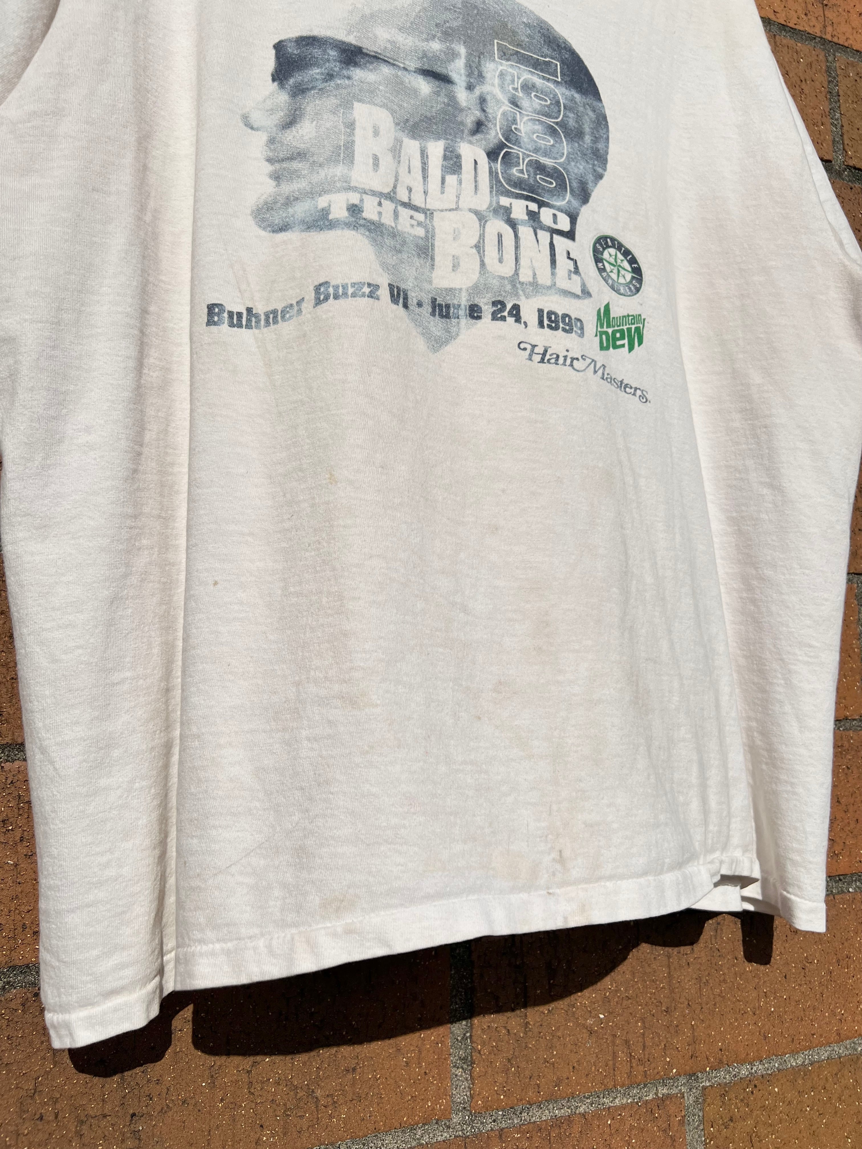 1999 Jay Buhner Bald to the Bone Mariners Tee XL