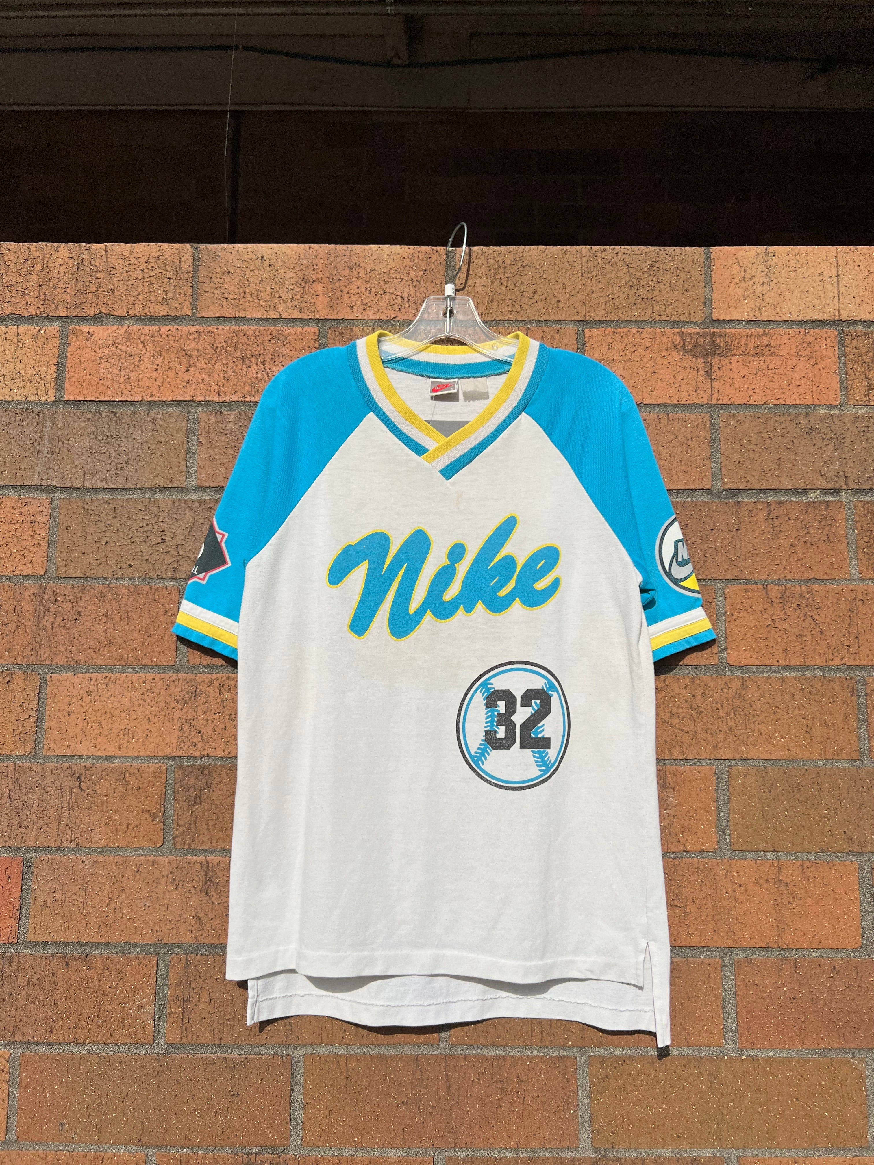 80s Nike All Star Baseball Jersey White / Blue S