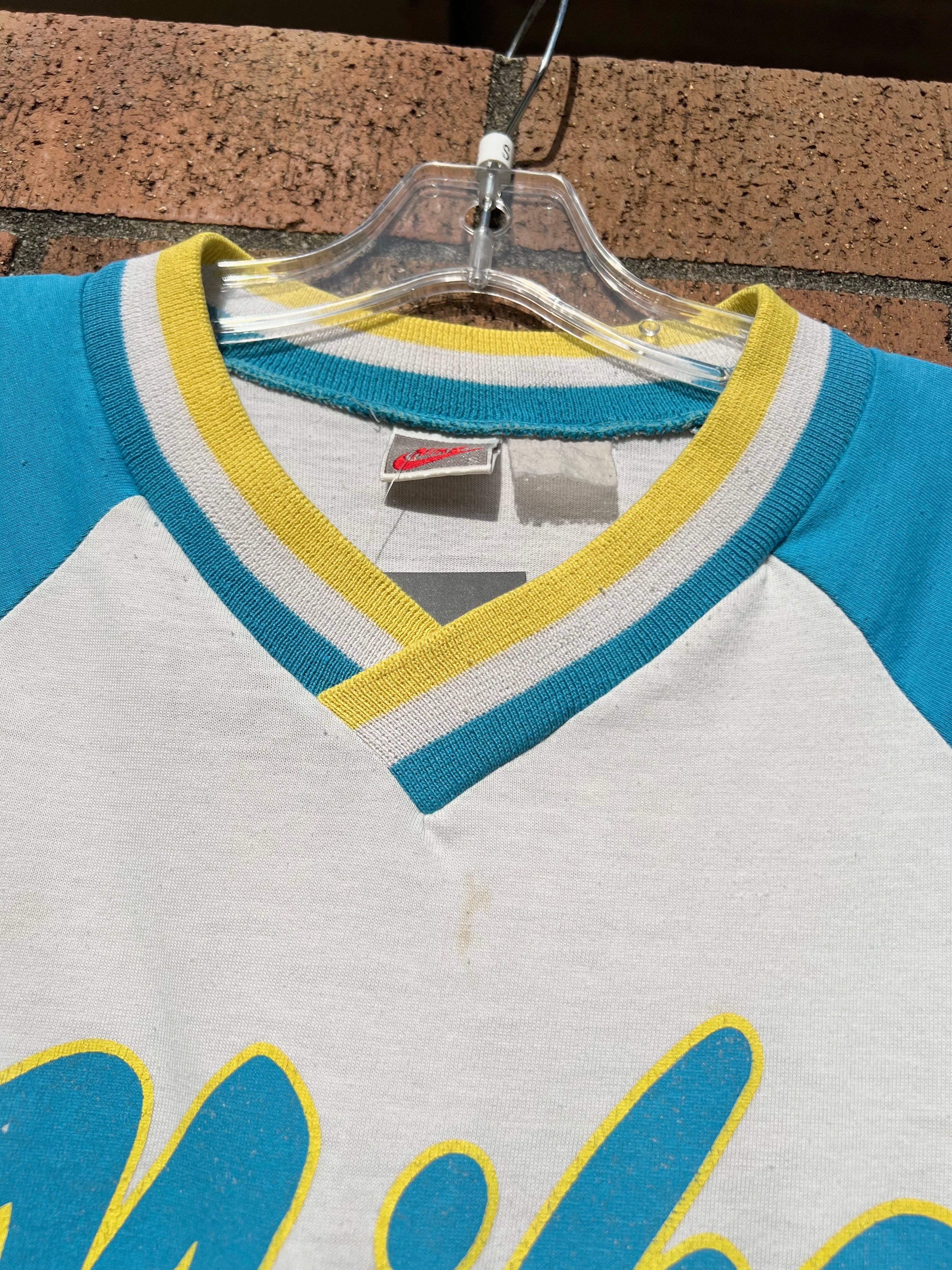80s Nike All Star Baseball Jersey White / Blue S