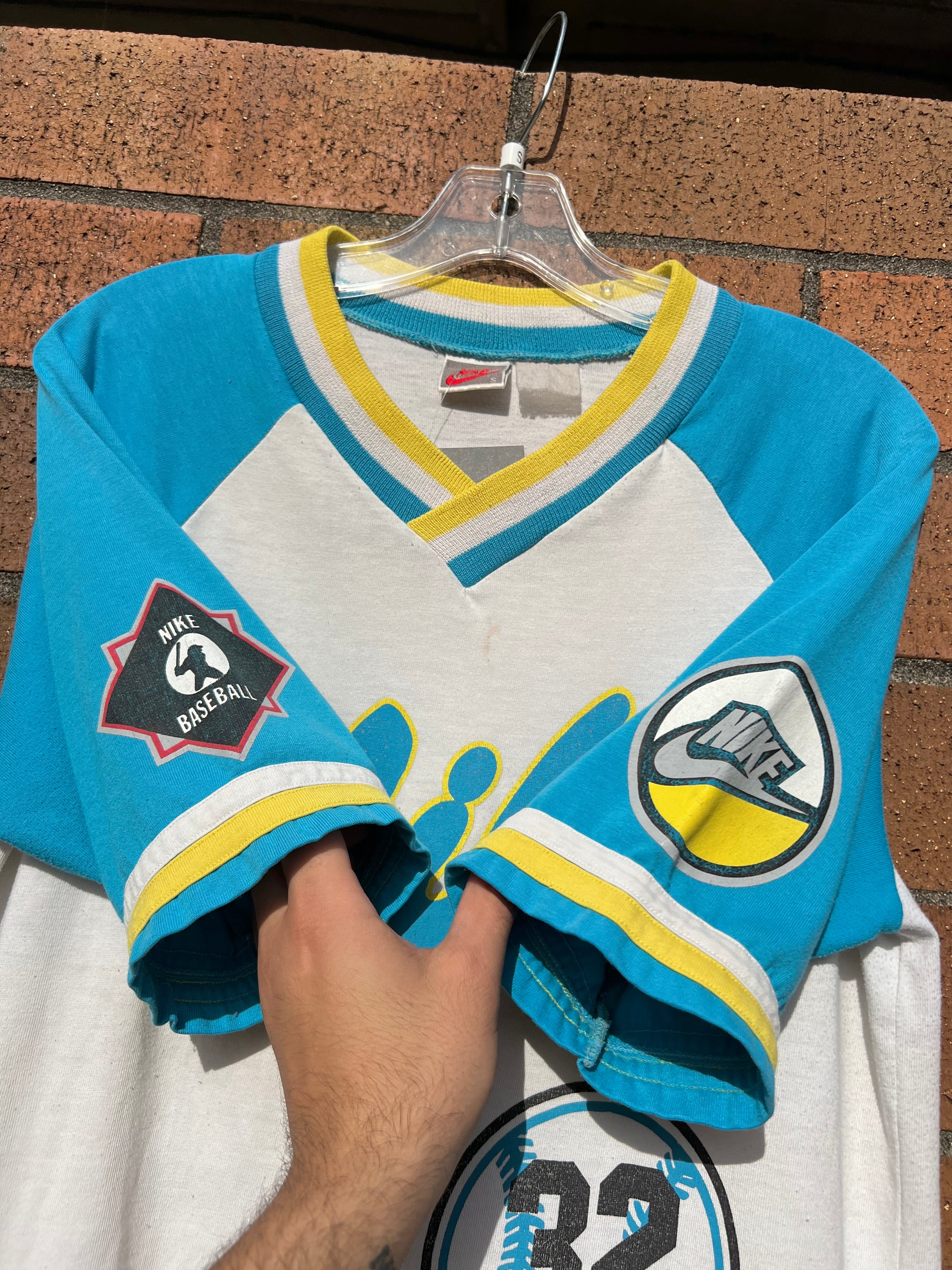 80s Nike All Star Baseball Jersey White / Blue S