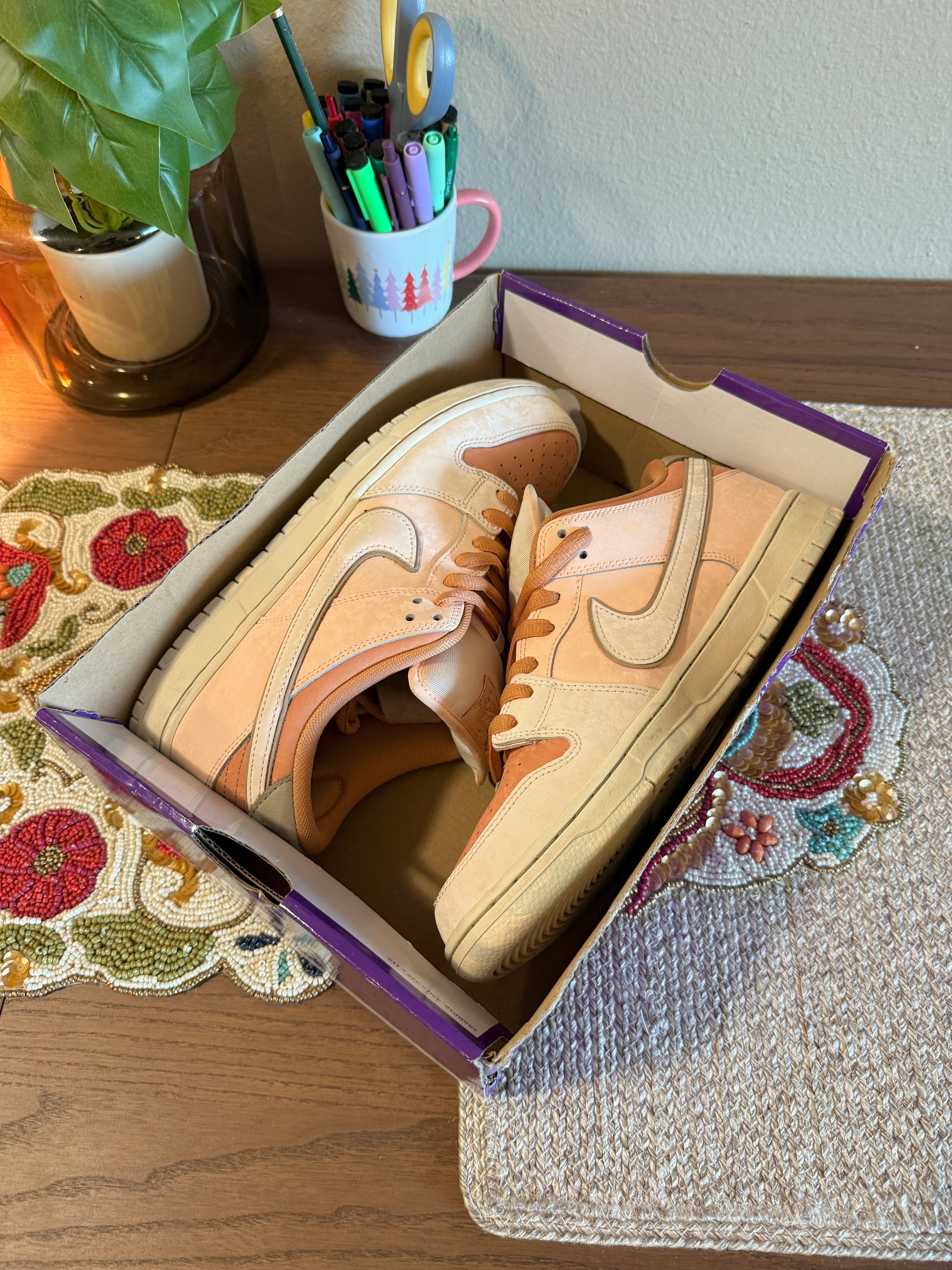 Nike SB Dunk Low Trocadero Gardens Size 10.5 USED / MISSING LID