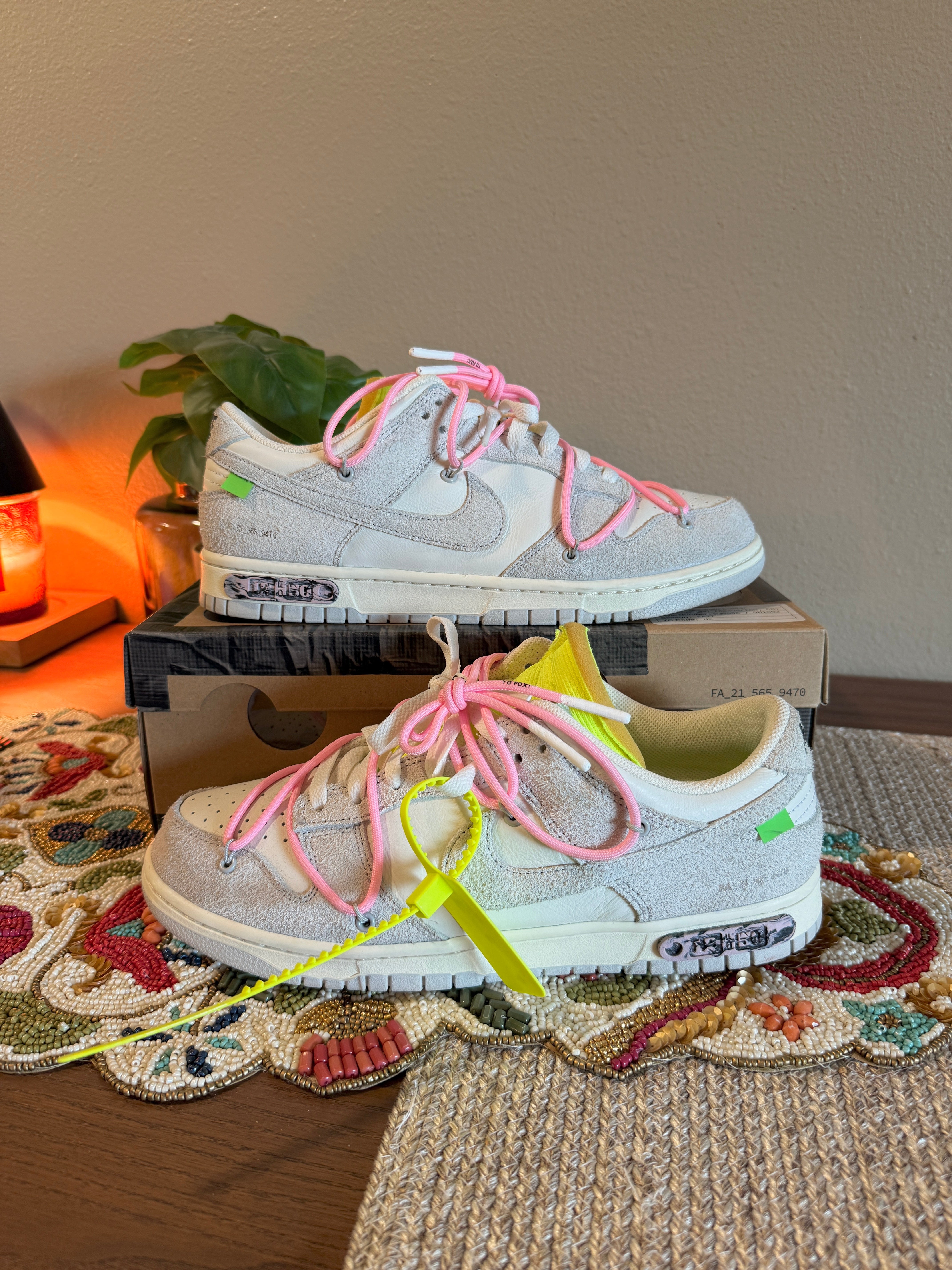 Nike Dunk Low Off-White Lot #12/50 Size 11 USED