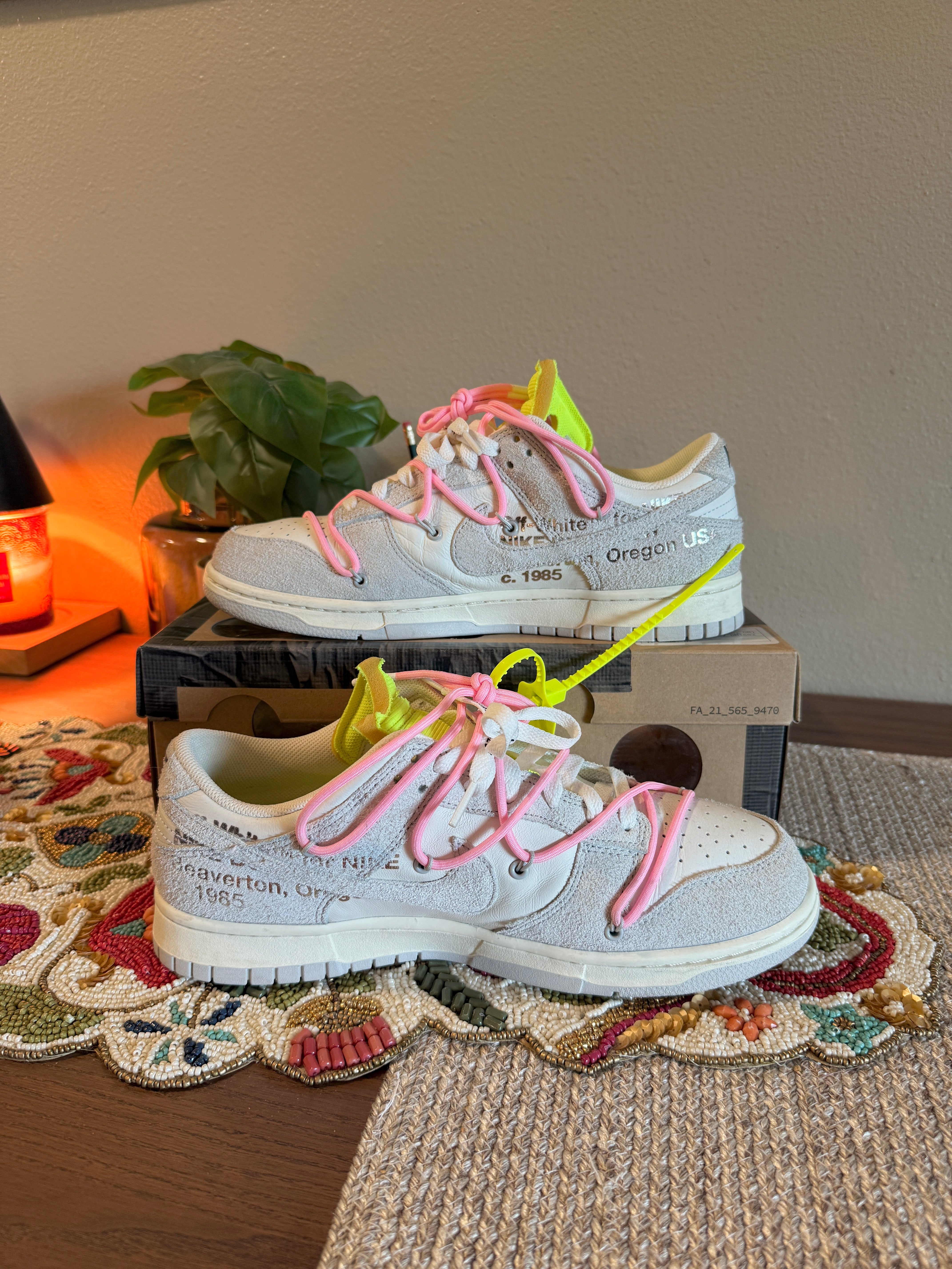 Nike Dunk Low Off-White Lot #12/50 Size 11 USED