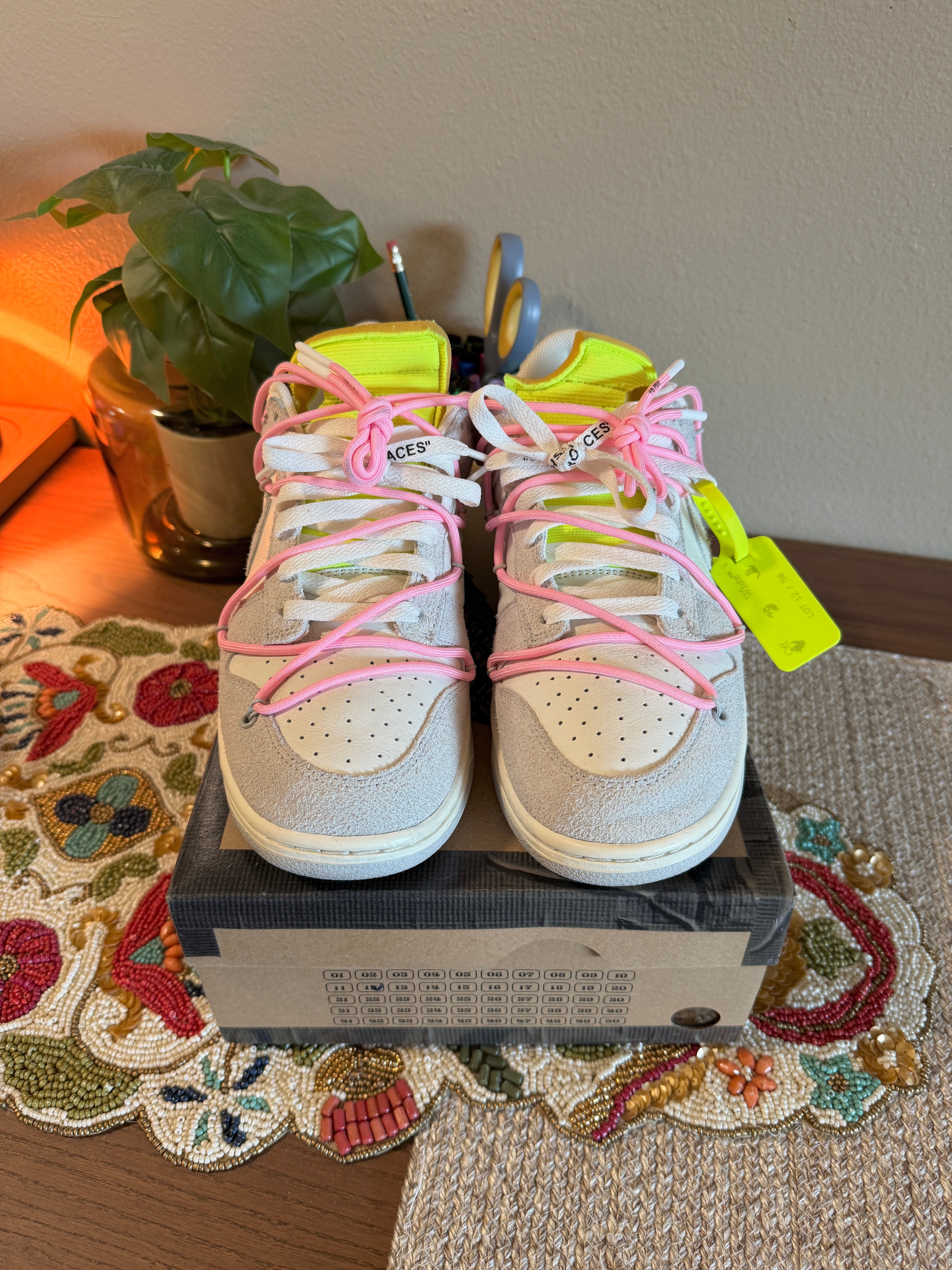 Nike Dunk Low Off-White Lot #12/50 Size 11 USED