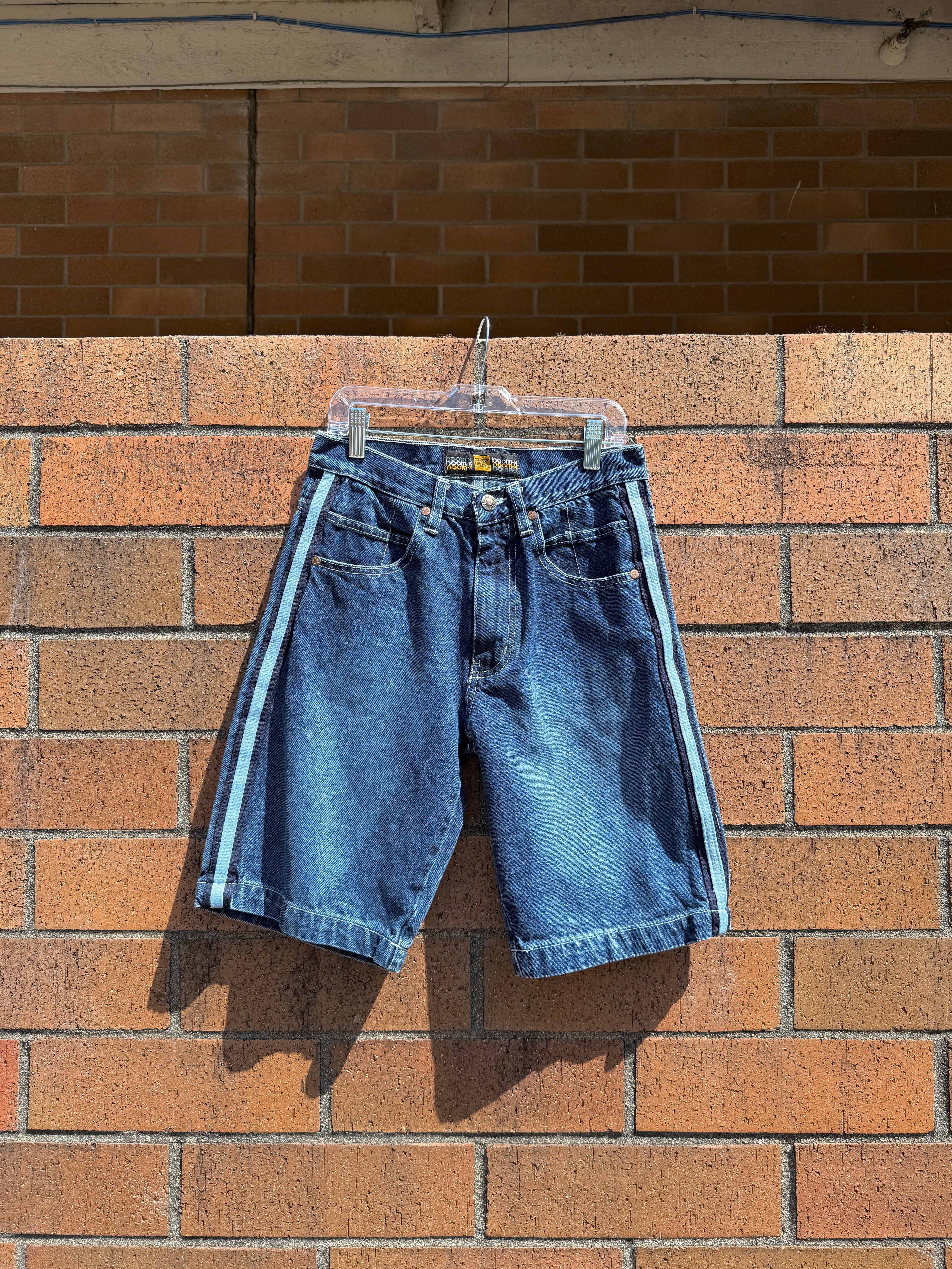 Y2K Boom-X Jeans Dark Wash Denim Jorts Size 26
