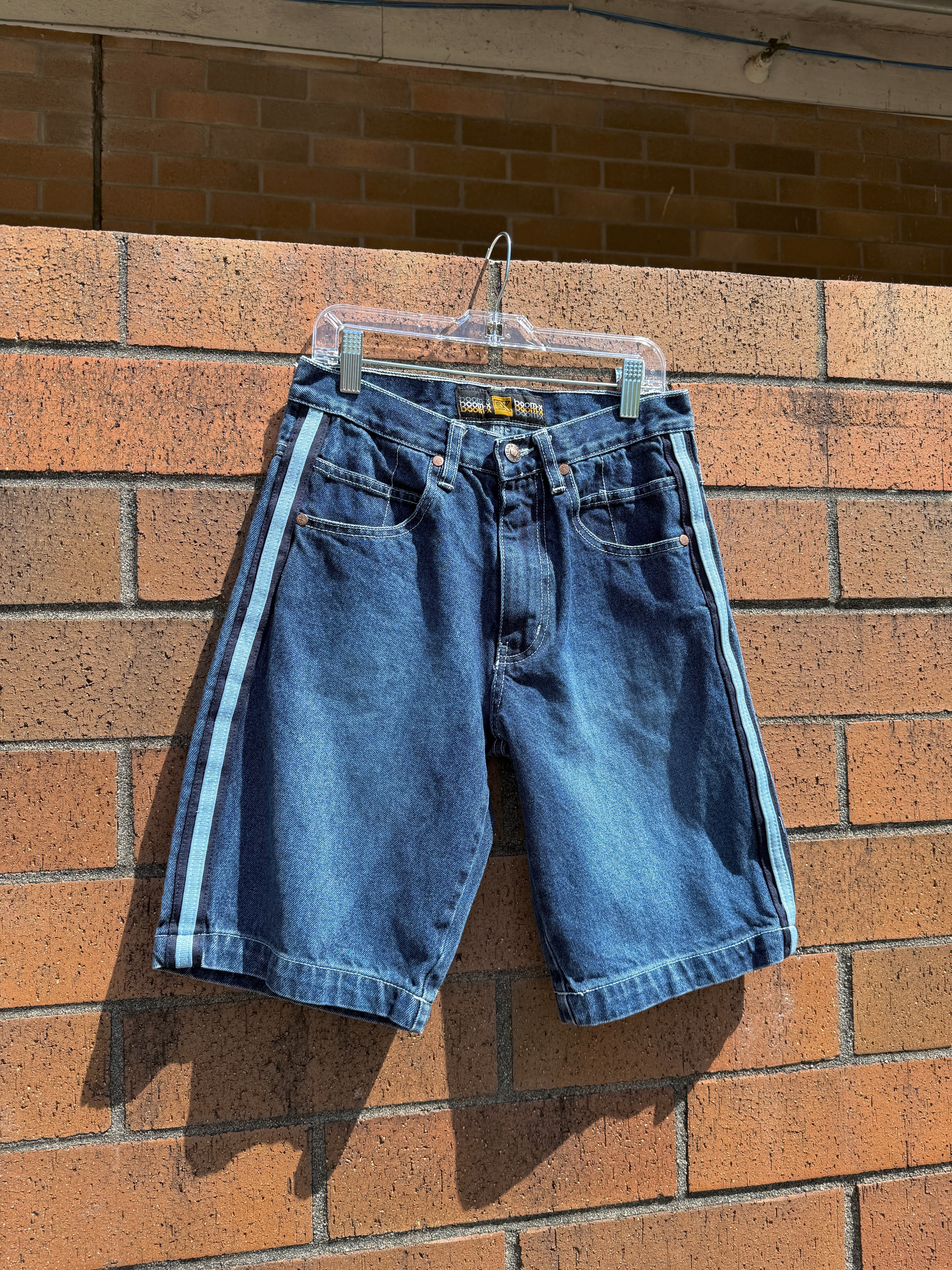 Y2K Boom-X Jeans Dark Wash Denim Jorts Size 26