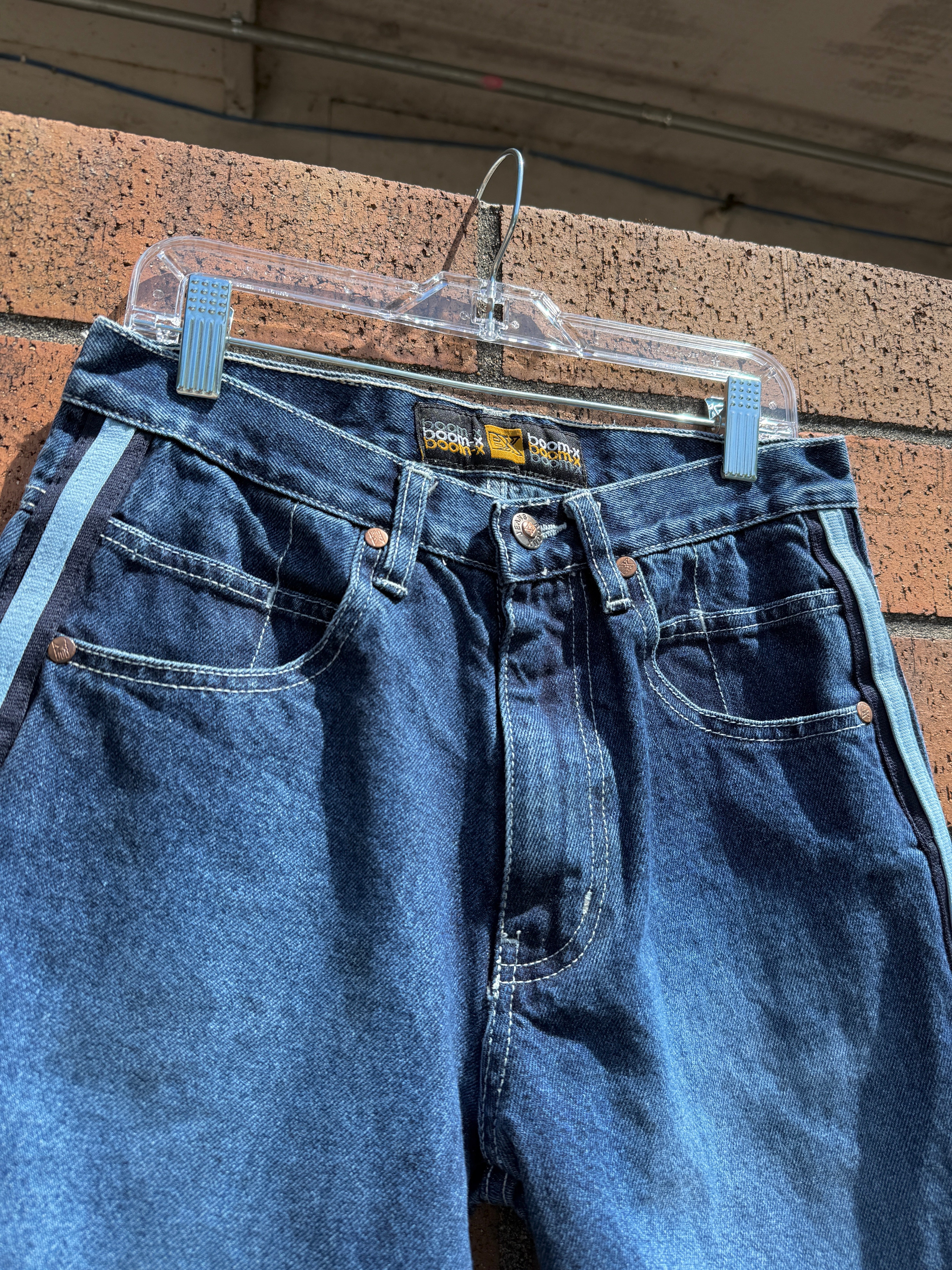 Y2K Boom-X Jeans Dark Wash Denim Jorts Size 26