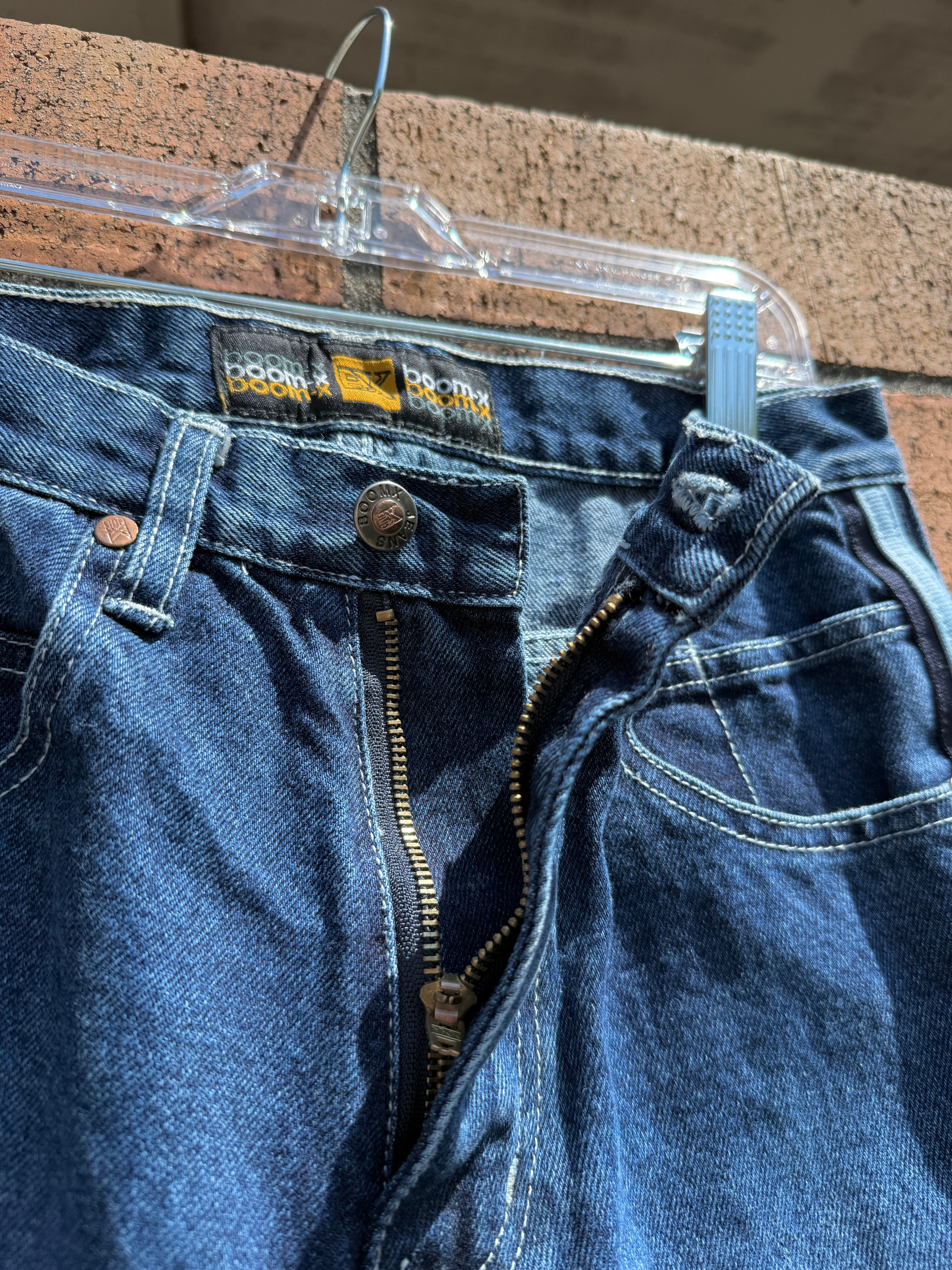 Y2K Boom-X Jeans Dark Wash Denim Jorts Size 26