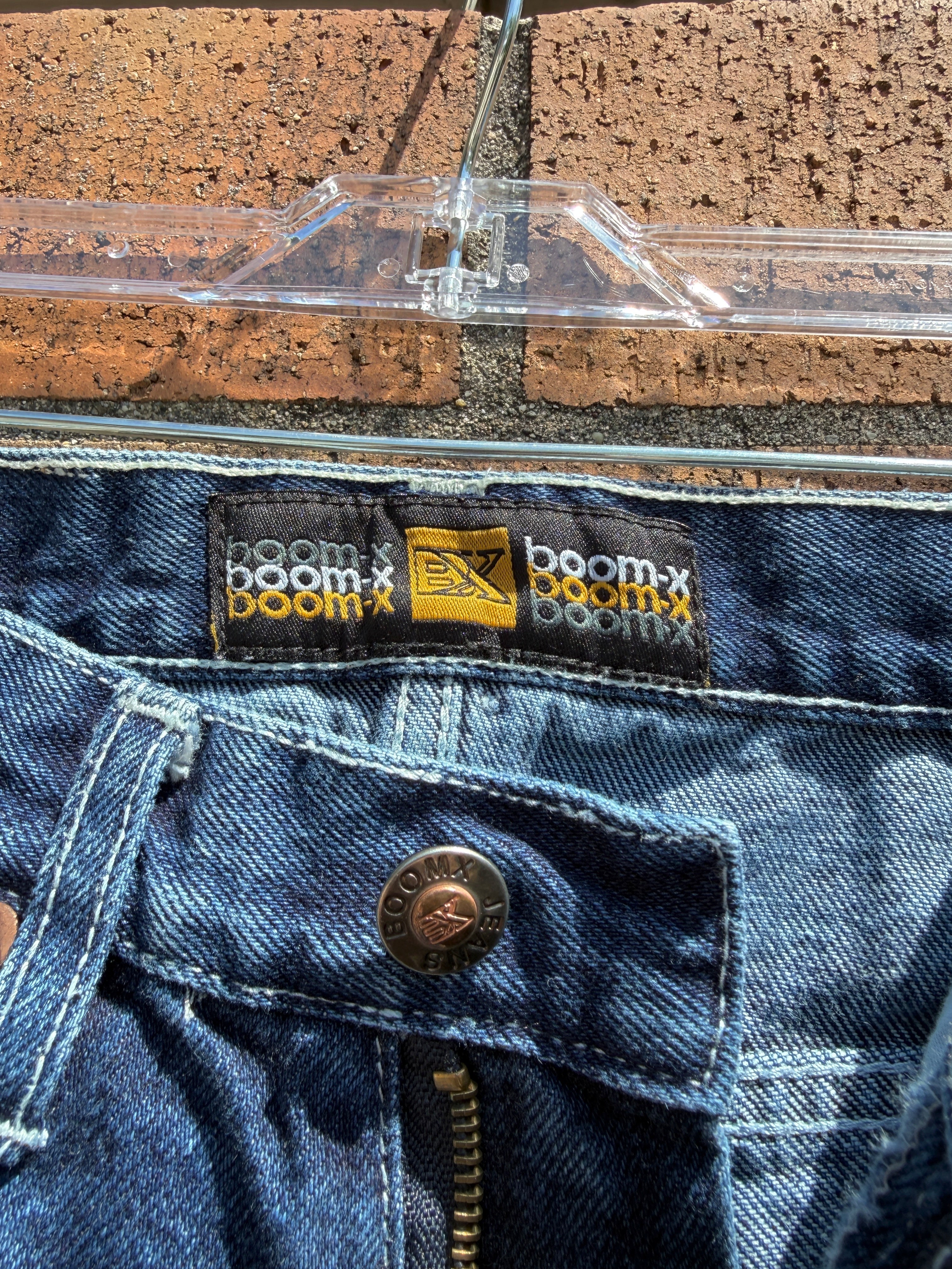 Y2K Boom-X Jeans Dark Wash Denim Jorts Size 26